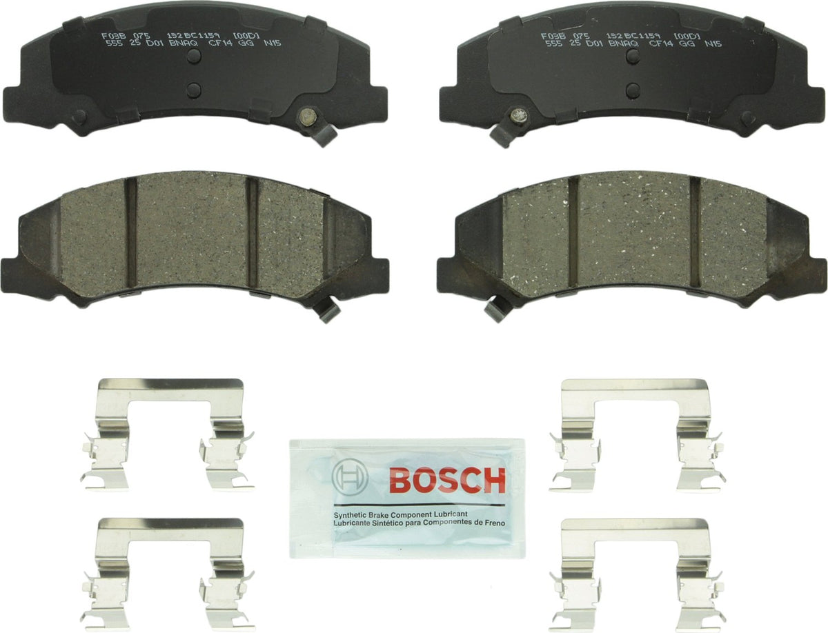 BOSCH BC1159 QuietCast Premium Ceramic Disc Brake Pad Set - Compatible with Select Buick Allure, LaCrosse, Lucerne; Cadillac DTS