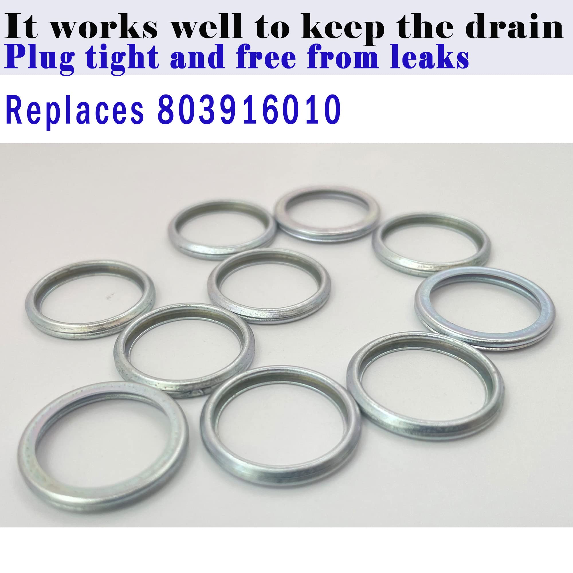 10 Packs Subaru Oil Drain Plug Gaskets Compatible with Subaru Outback Impreza Legacy Forester XV Crosstrek BRZ Subaru Drain Plug