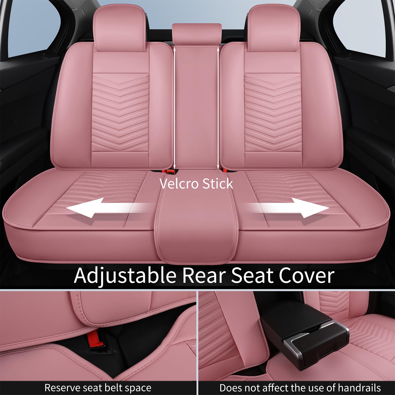 Hchengkikz Car Seat Covers Full Set,Breathable And Waterproof Automotive Leather Vehicle Cushion Covers,Universal Anti-Slip Seat