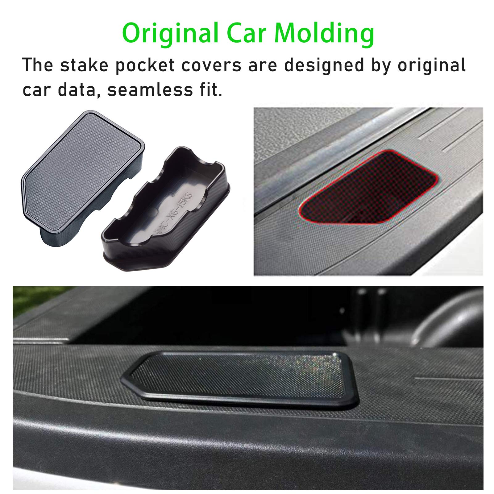 Yumzeco Bed Rail Stake Pocket Covers Compatible With Chevy Colorado/Gmc Canyon 2015 2016 2017 2018 2019 2020 2021 2022 2023,Truck Bed Rail Hole Plugs (Not Fit Silverado & Sierra)(2Pcs)