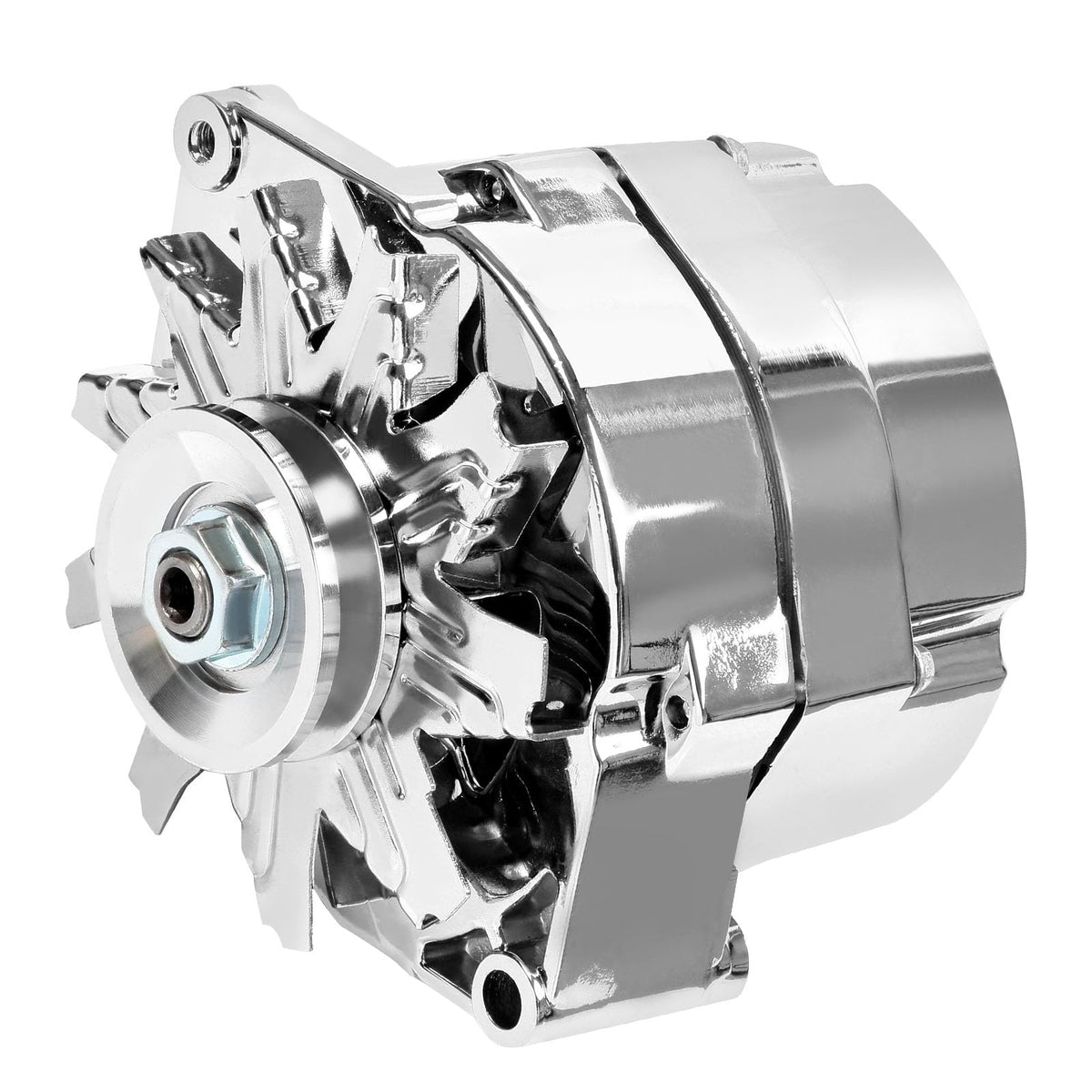 SCITOO New Alternator for 120Amp Chrome 3 Wire Self Exciting Street Rod GM 305 350 BBC SBC