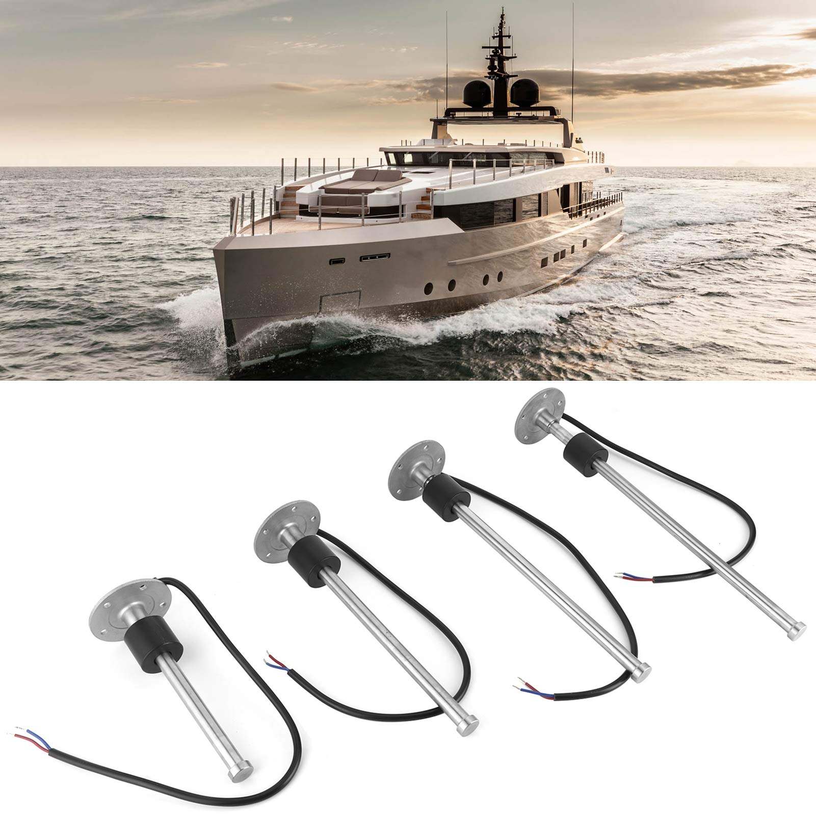 Fuel Sending Unit, Fuel Sensor Water Fuel Level Sender Ip67 For Marine Boat Truck 0?190Ohms Eu Standard(250Mm)