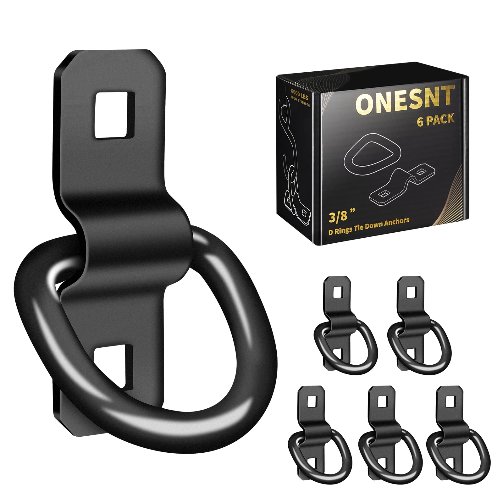 D Rings Tie Down Anchors 3/8    Heavy Duty 6000 Pound Breaking Strength For Rv Camper Pickup Trailer Cargo Control, Tying Down M