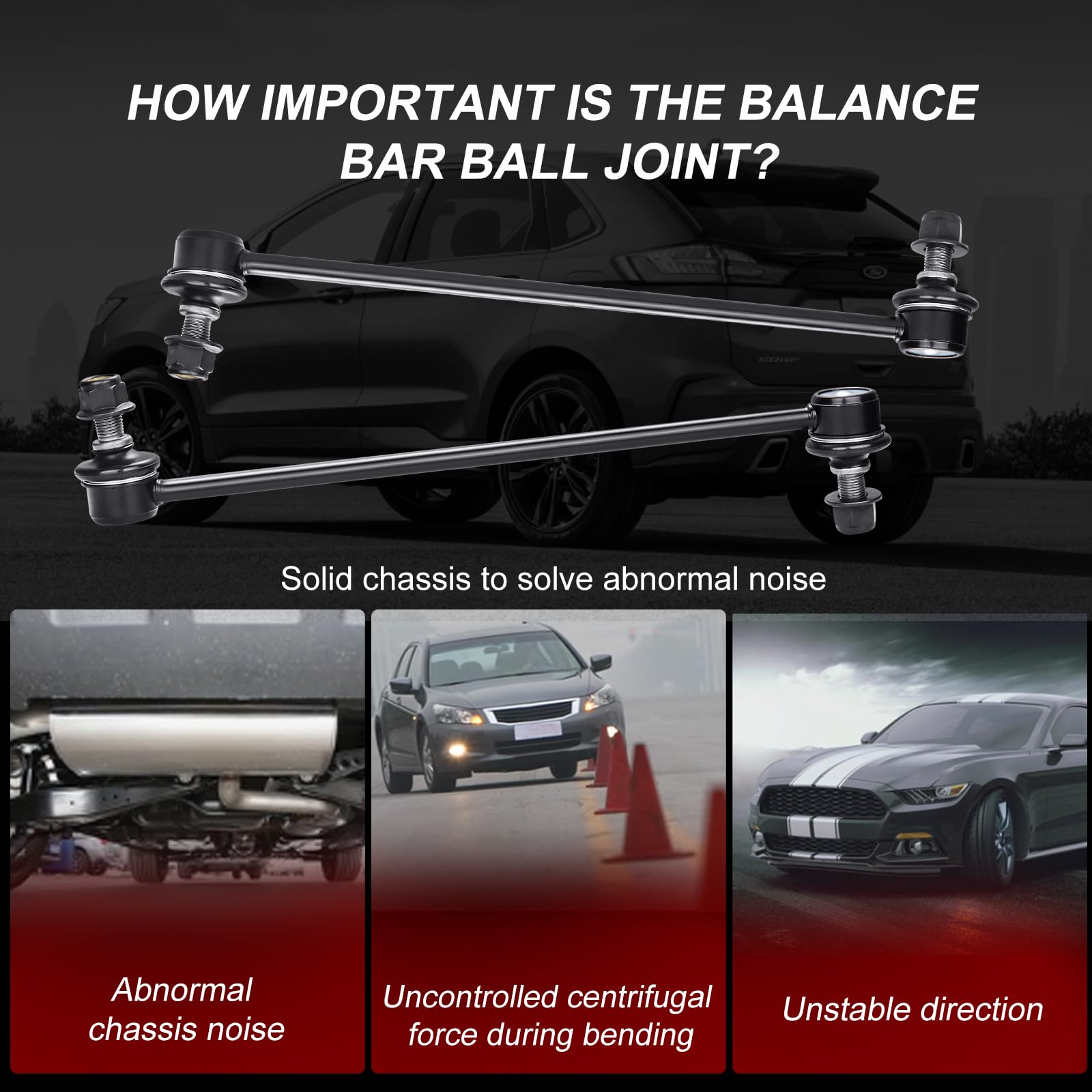 K750297 Sway Bar Links - Front Stabilizer Sway Bar Link Suspension Kit Compatible With Acura Rdx 2007-2012 Honda Cr-V 2007-2016