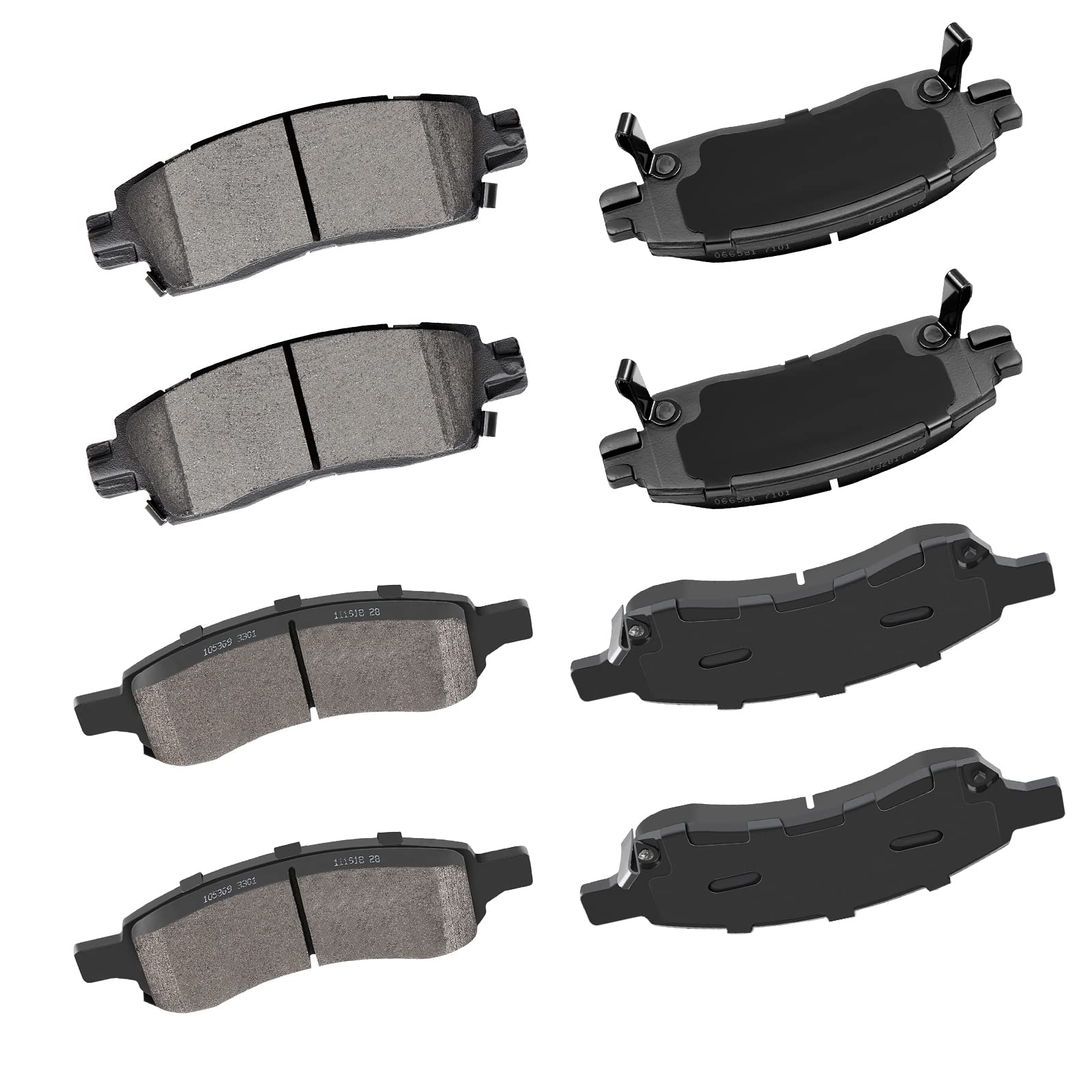 Cciyu D1169 D883 Ceramic Front Rear Brake Pads For Buick Enclave/Rainier,For Chevy Ssr/Trailblazer/Traverse/Trailblazer Ext,For