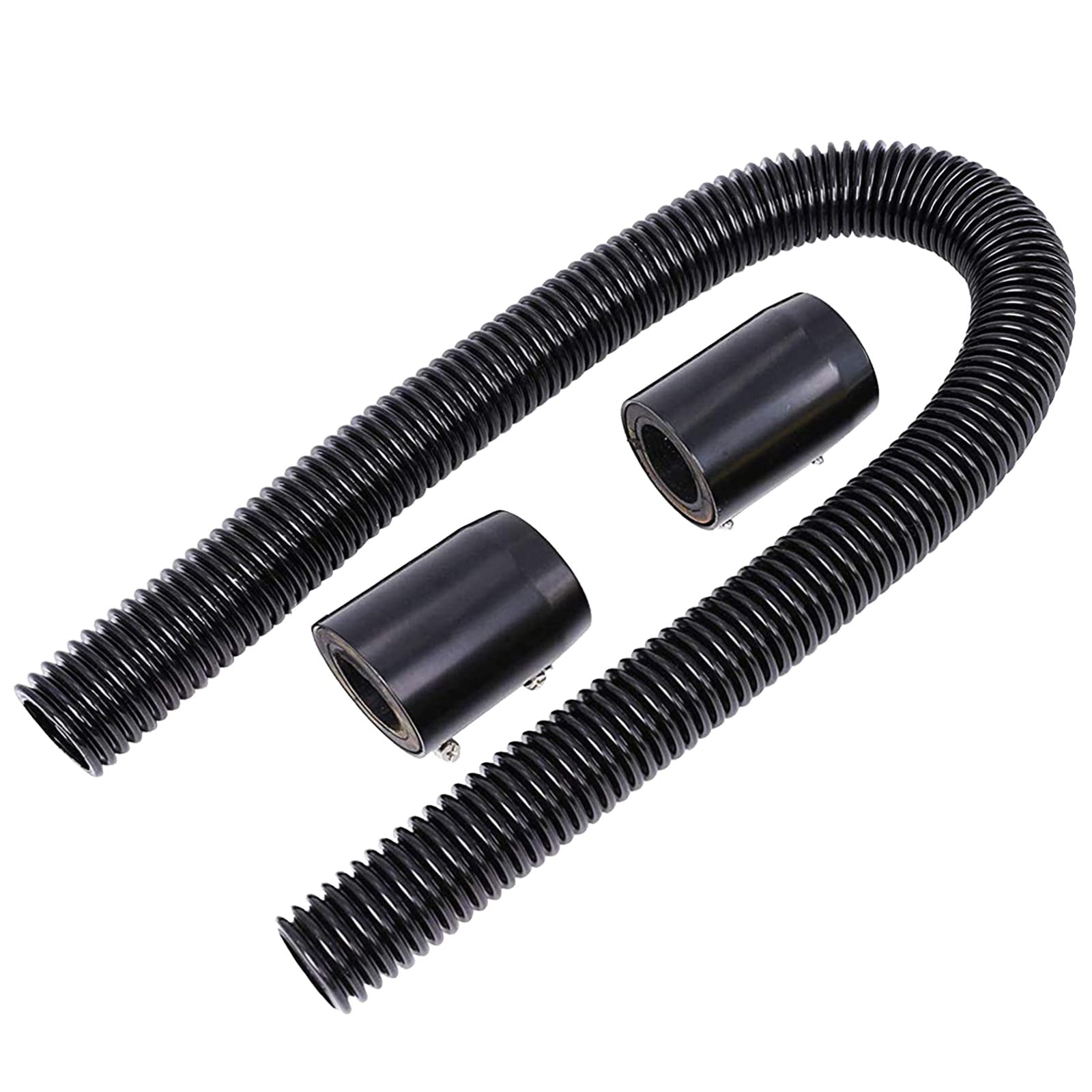 Blackhorse-Racing 36'' Black Stainless Steel Coolant Flexible Radiator Hose Kit With Caps Universal
