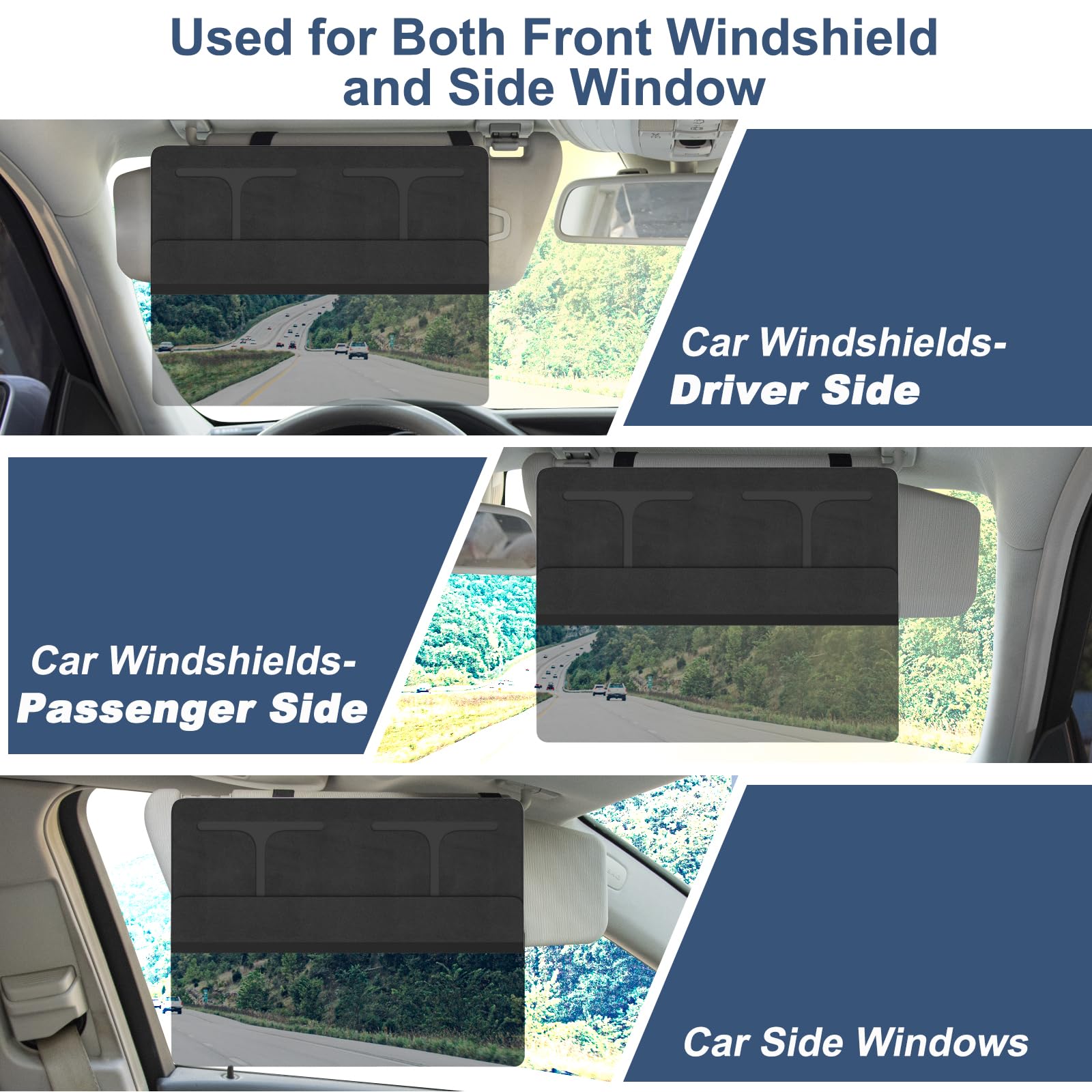 Nazzo Car Visor Extender Sun Blocker, Polarized Sunvisor Extension With Removable Magnetic Pc Lens, Anti Glare Car Visor Extende