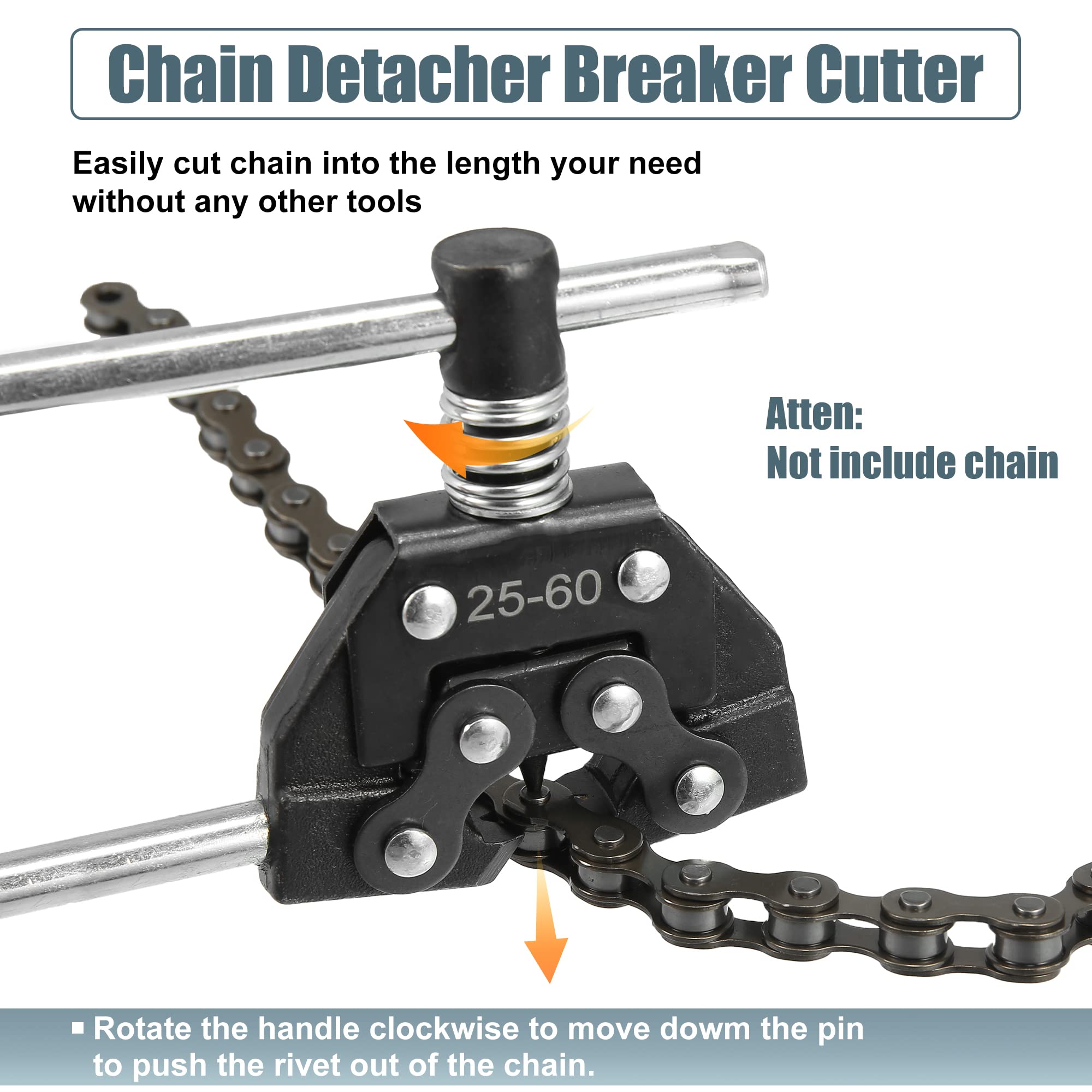 Motoforti Roller Chain Tools Kit 25-60 Chain Detacher Breaker Cutter Tool Roller Chain Puller Holder Connecting for Bicycle Bike