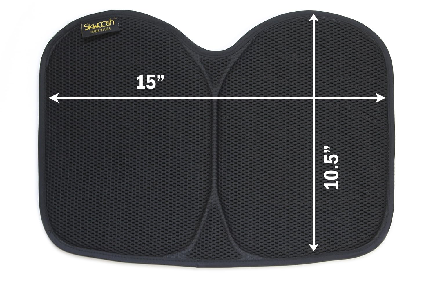 Skwoosh Pilot Travel Gel Cushion With Airflo Breathable Mesh For Airplane, Auto, Bus, Train | Sitting Comfort And Pressure Relie