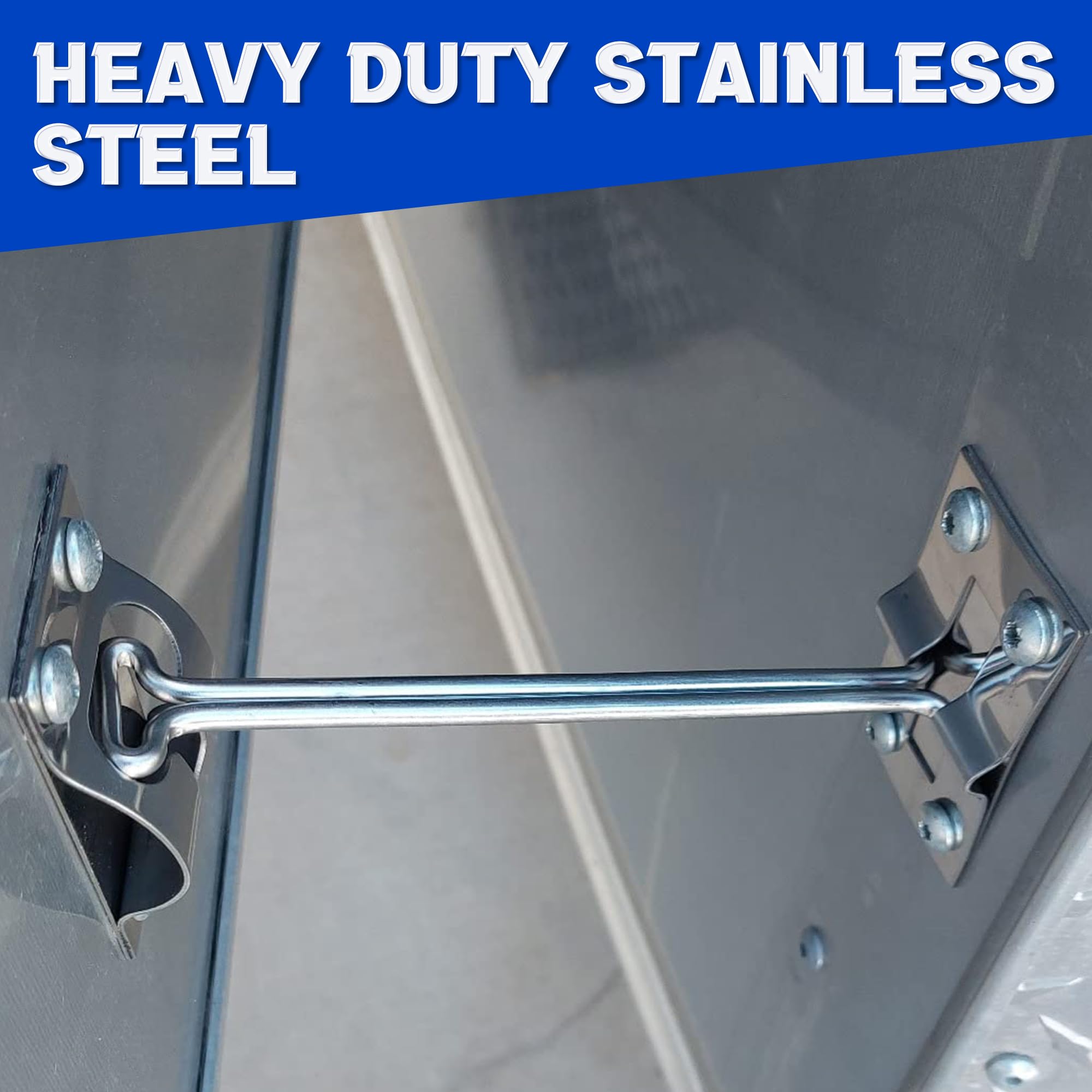 Lonffery Rv Door Latch, Rv Door Holder, 304 Stainless Steel Trailer Latch, 4 Inches