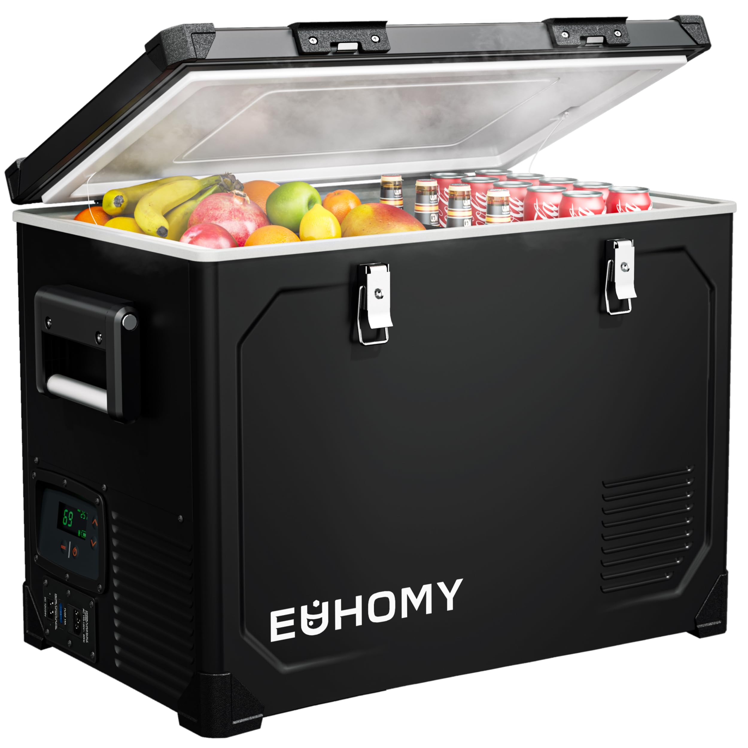 EUHOMY 12 Volt Refrigerator, 48QT Electric Cooler Powered by SECOP, Car Refrigerator -4?~68?, 12V Fridge 12/24V DC 110-240V AC, 