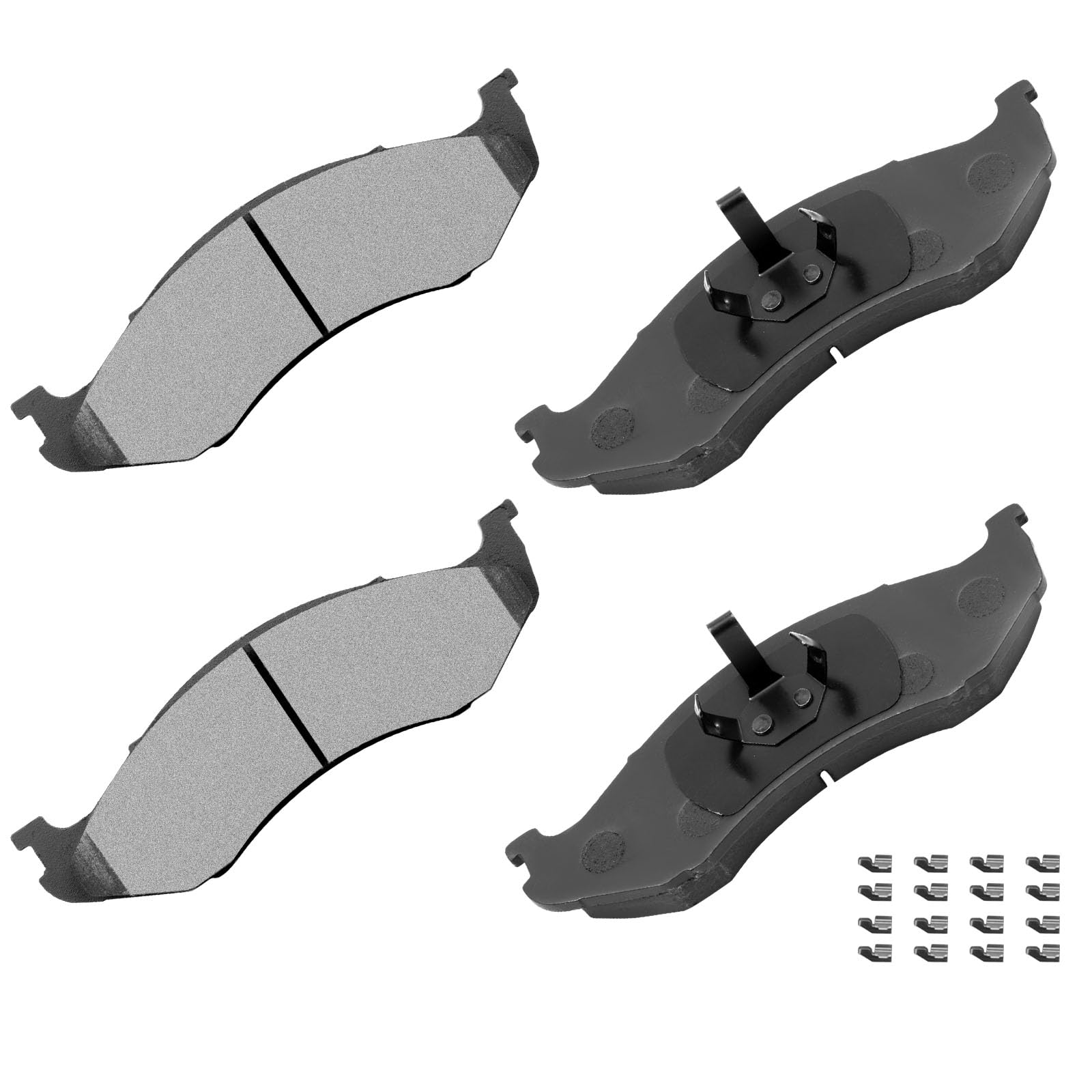 Cciyu D477 Front Ceramic Disc Brake Pads Kit - 4Pcs For Jeep Comanche 90-92, Cherokee 90-01, Grand Cherokee 93-98, Wagoneer 90,