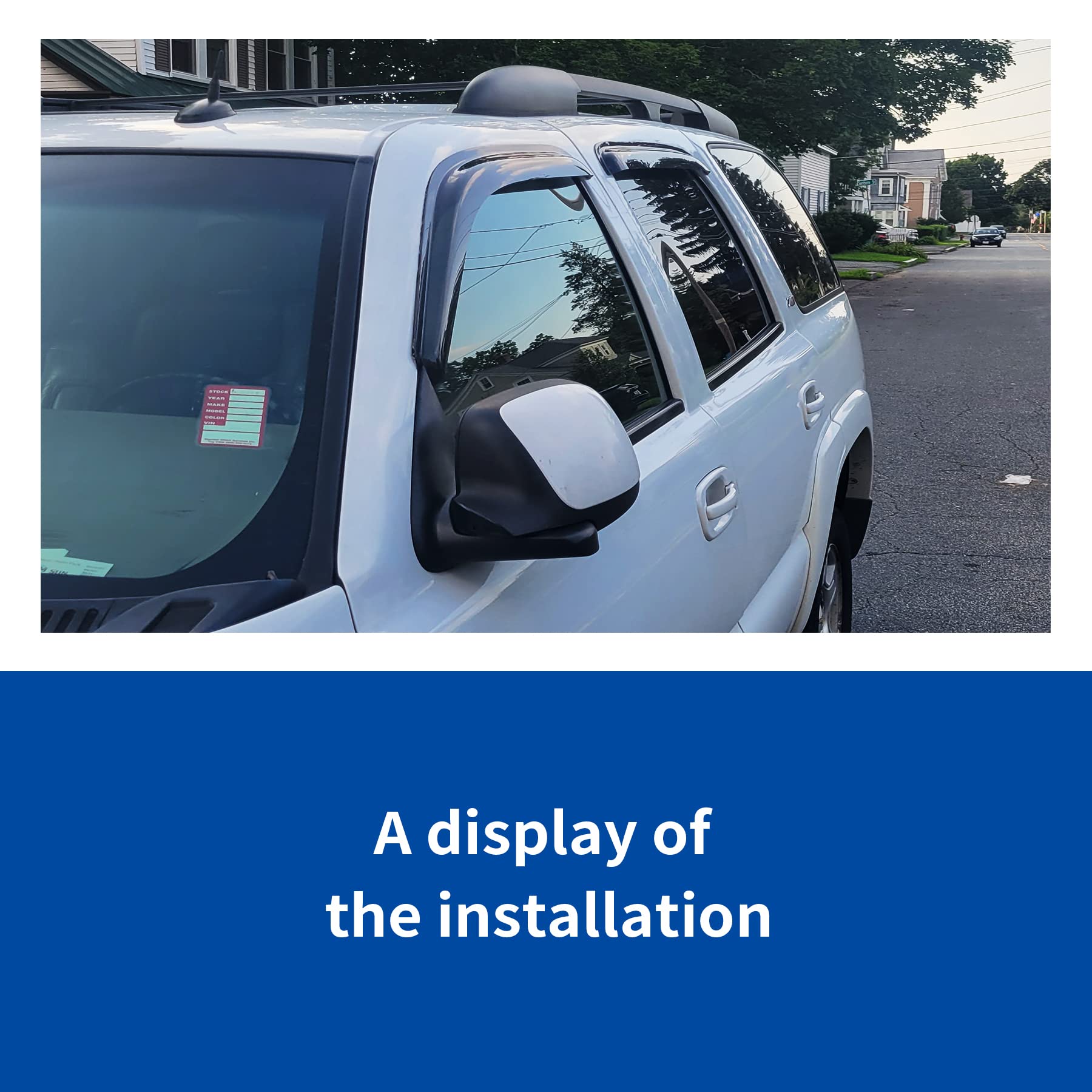 Gldifa Smoke Sun/Rain Guards Window Visor Compatible With 2014-2018 Chevy Silverado/Gmc Sierra Double Cab Wind Deflector 4Pcs 94