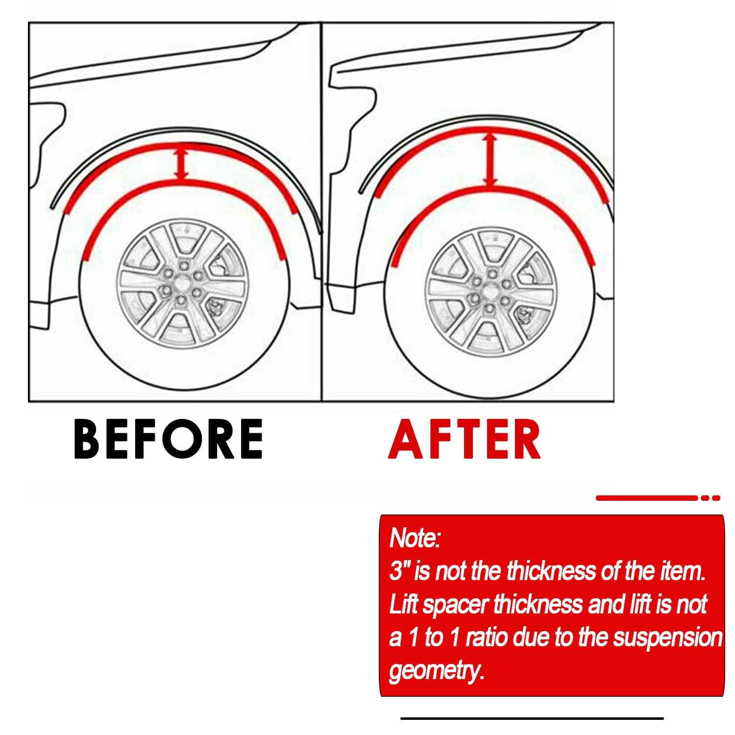 3' Front Leveling Lift Kit Compatible With 1999-2006 Chevrolet Silverado/Gmc Sierra 1500 2Wd