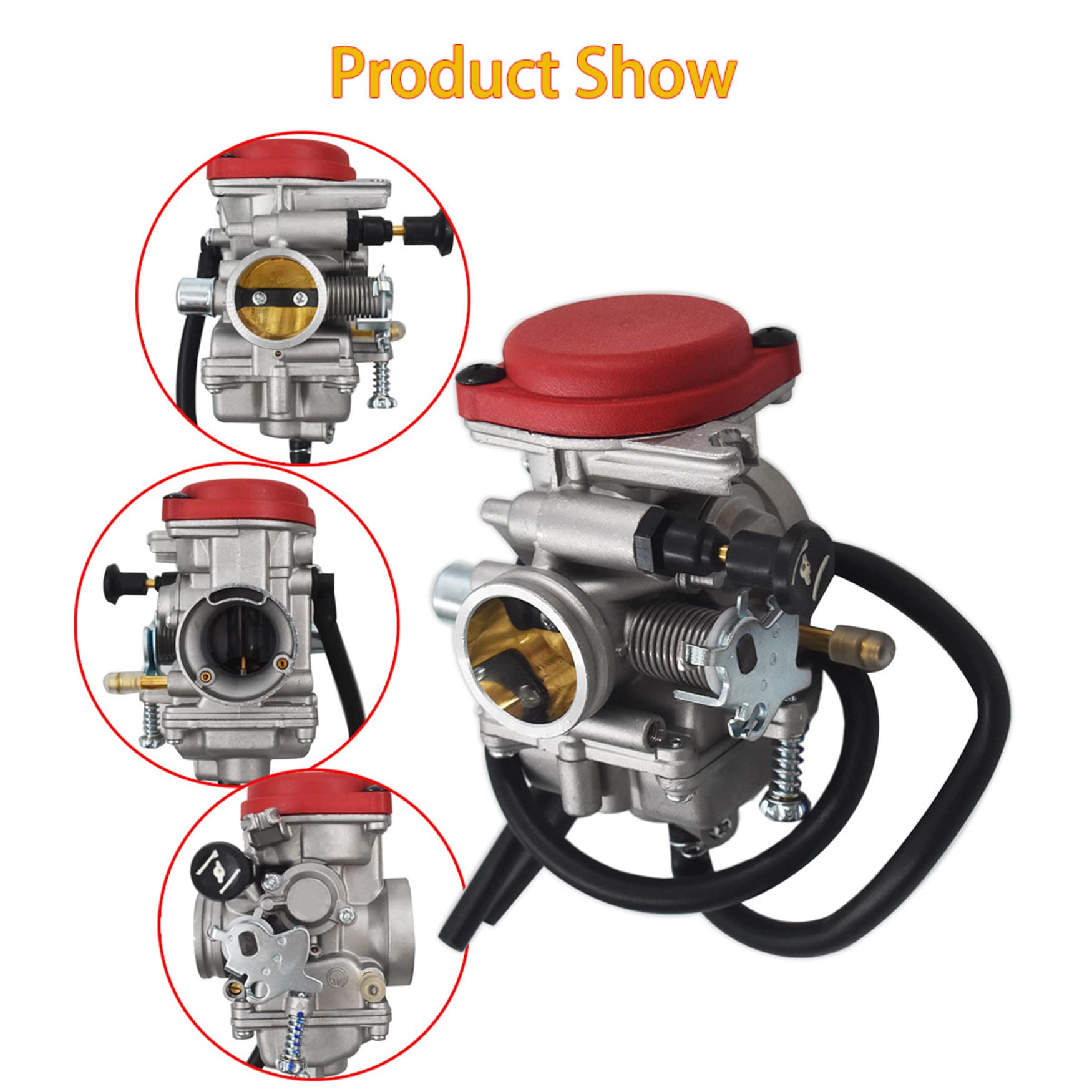 WFLNHB Carb Carburetor 250cc Replacement for Roketa Jetmoto Hunter Tank Scout Baja Wilderness Trail ATVs