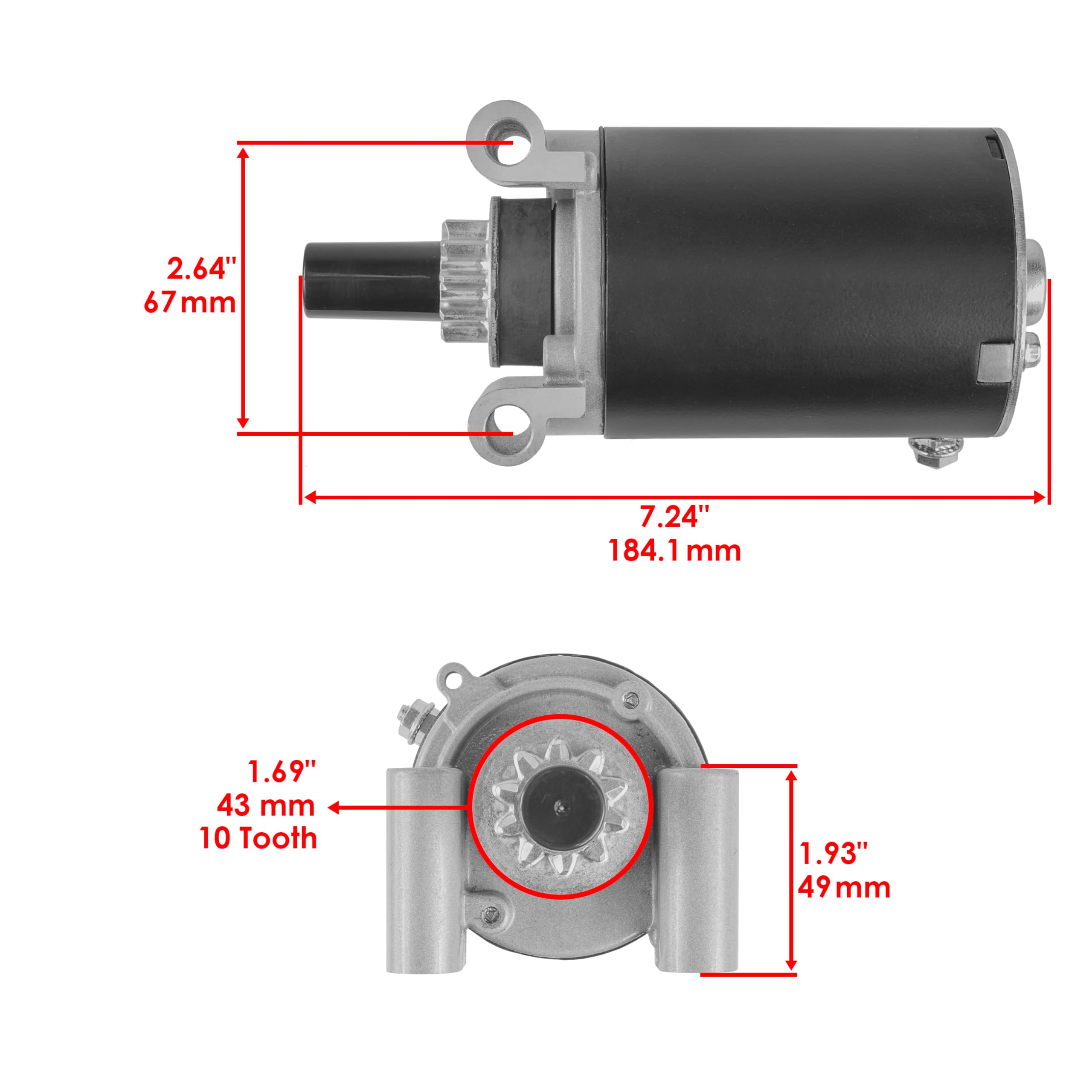 Caltric Starter Compatible With Kohler Command Pro Twin Cv18 Cv22 Cv23 Cv461 Cv 18 22 23 461