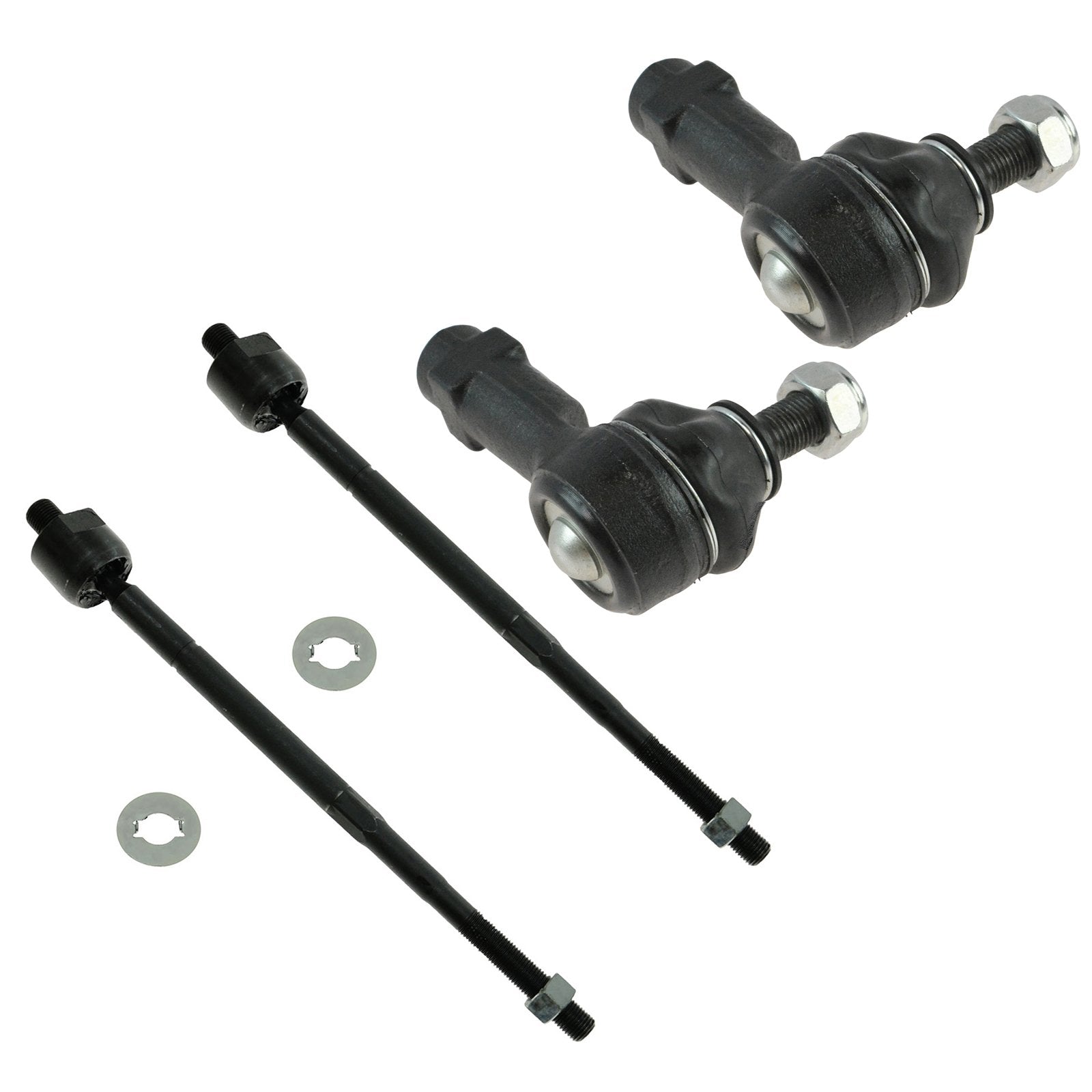 Trq Front Tie Rod Set Compatible With 2001-2006 Hyundai Elantra 2003-2008 Tiburon 2005-2009 Kia Spectra 2006-2009 Spectra5