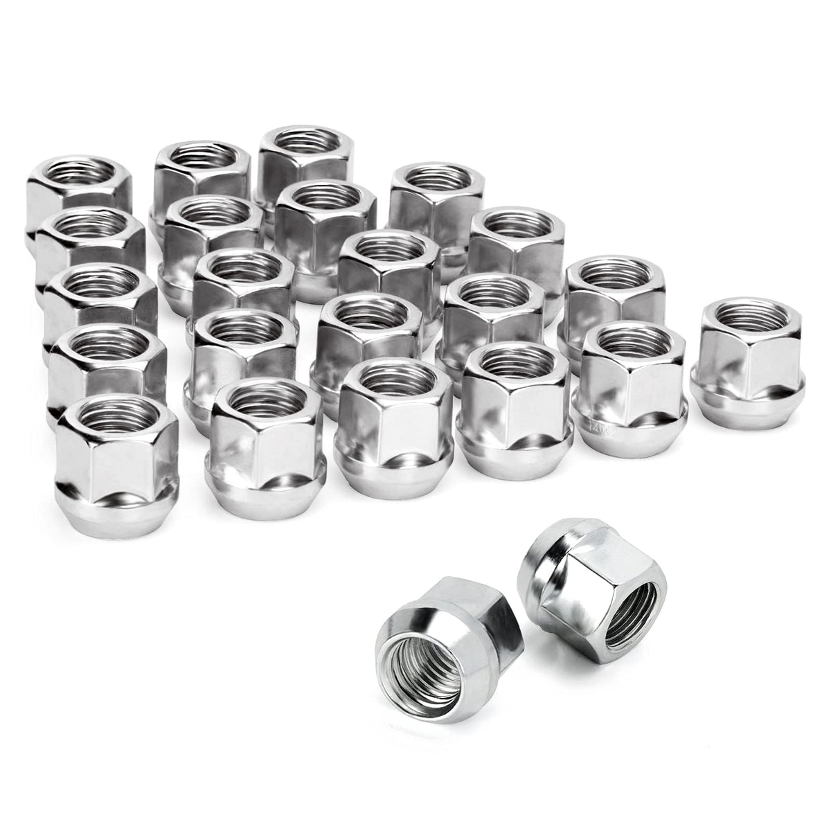 Dynofit 14X2.0 Aftermarket Wheel Lug Nuts, 24Pcs M14-2.0 21Mm Heigh Open End Conical Lugnuts For Excursion,2000-14 Expedition,20