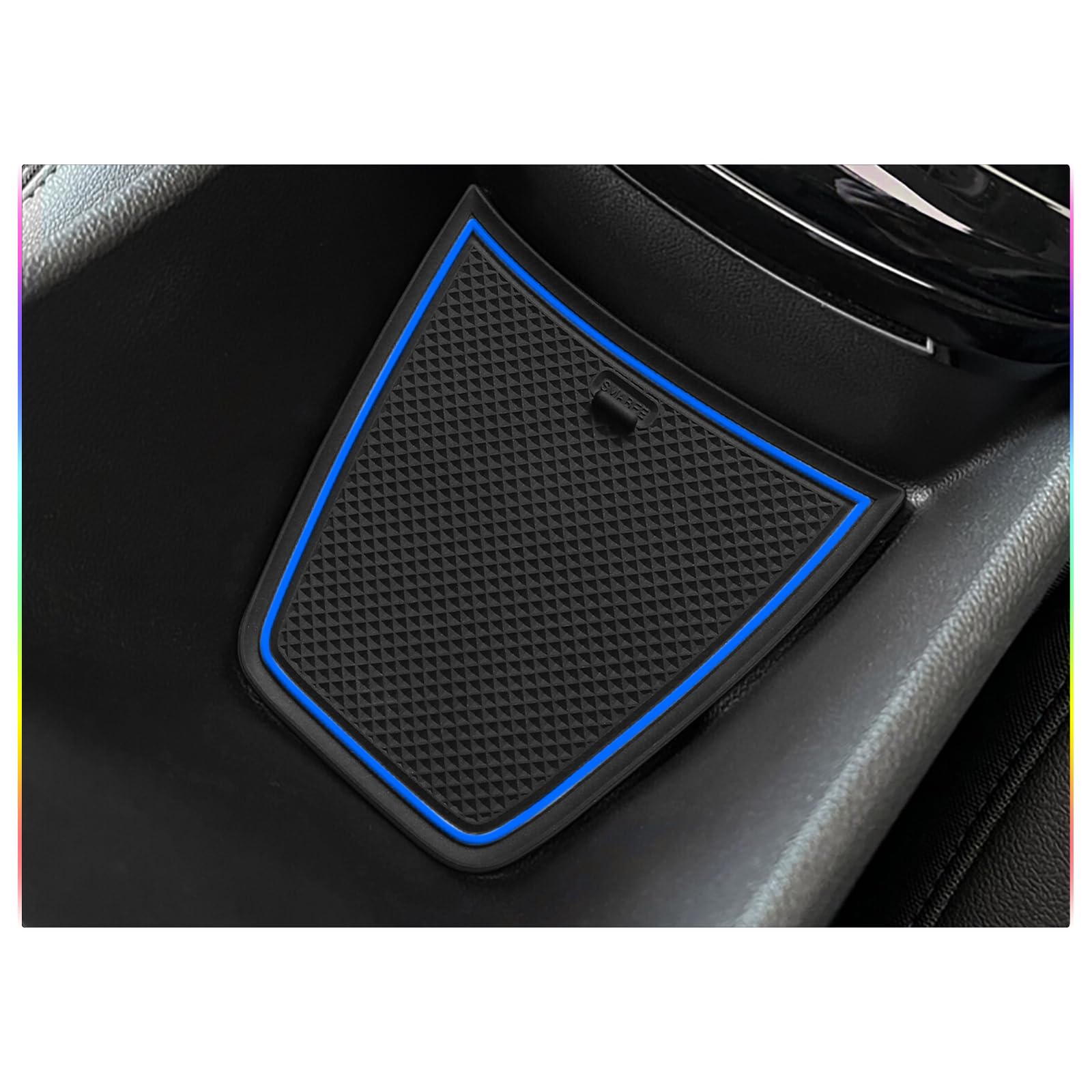 Sktu 2024 2025 Chevy Trax Door Slot Mat For 2024 2025 Chevrolet Trax (Ls,1Rs,Lt,2Rs,Activ) 2024 2025 Trax Accessories 14Pcs Fit 2024 2025 Trax Door Compartment Cup Center Console Liners (Blue)