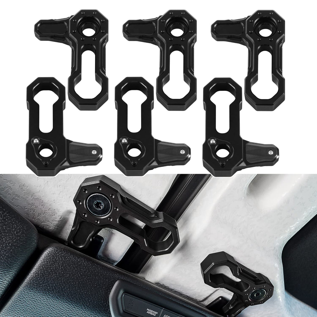 Billet Aluminum Freedom Panel Latch Hardtop Roof Removal Switch Handle Compatible with Jeep Wrangler JL 2018-2025 and Gladiator 