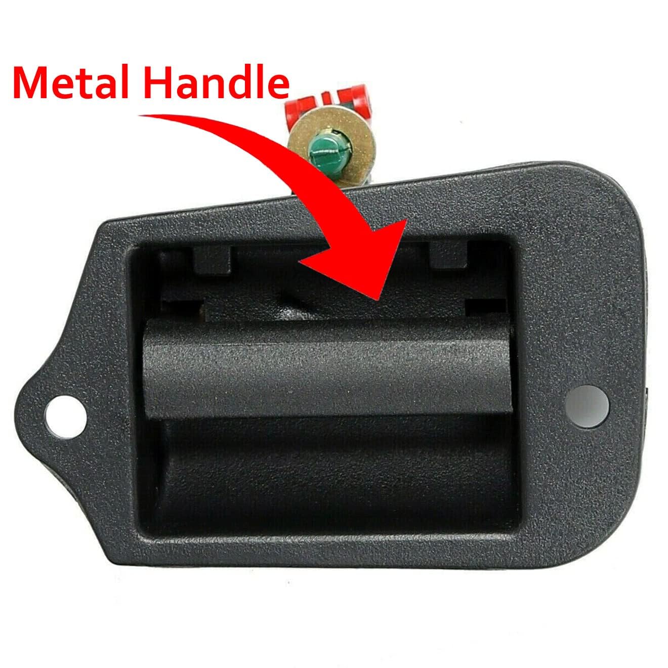 Ecotric Upgrade Extended Cab Door Handle Compatible With 1994-2004 Chevy S10/ Gmc Sonoma S15 / Isuzu Hombre Pickup Rear 3Rd Thir