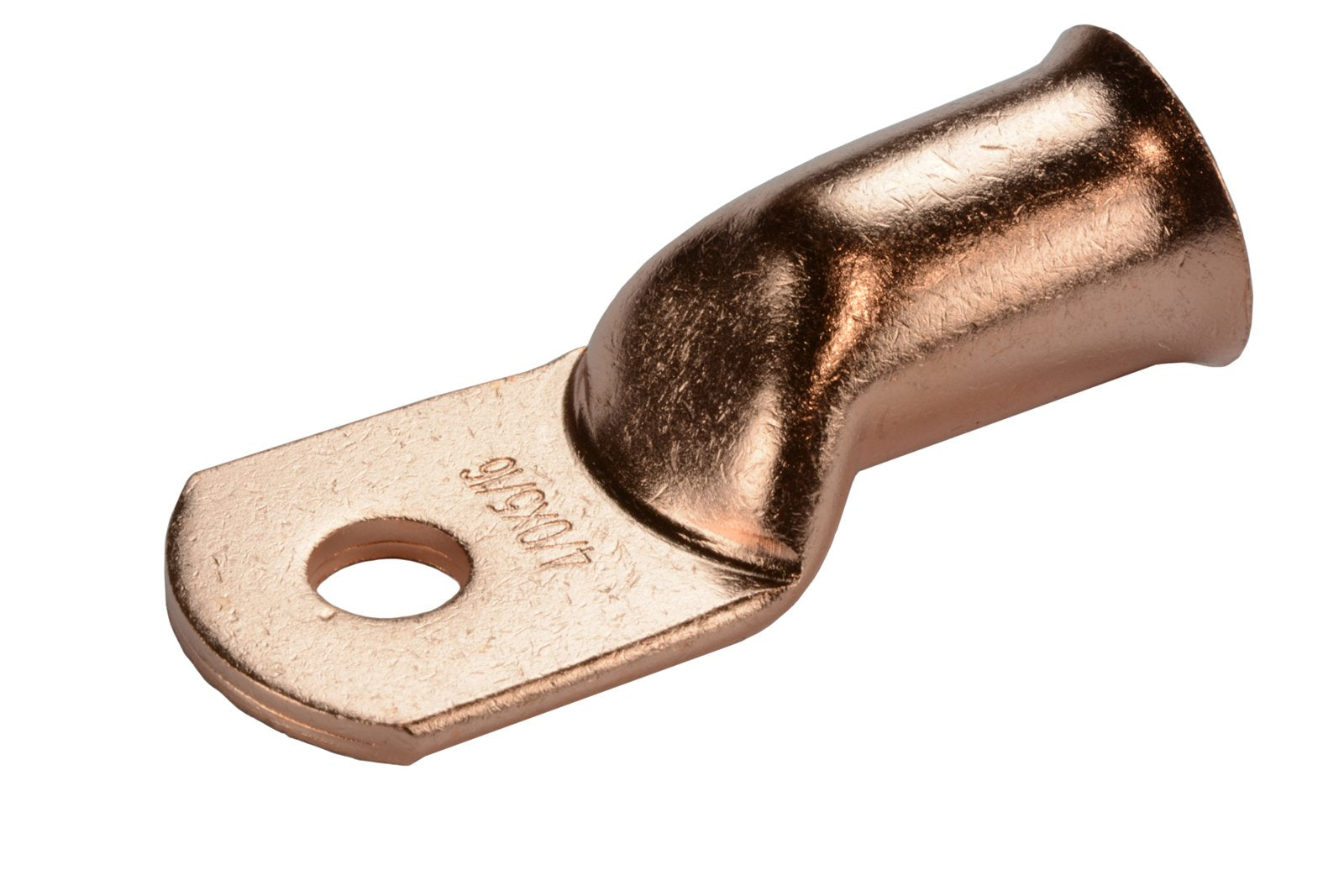 Temco 10 Pack Bare Copper Welding Battery Cable Ends, Lugs Terminal 4/0 Awg 5/16 '' Hole (6 Awg To 1/0 Awg Options Available)