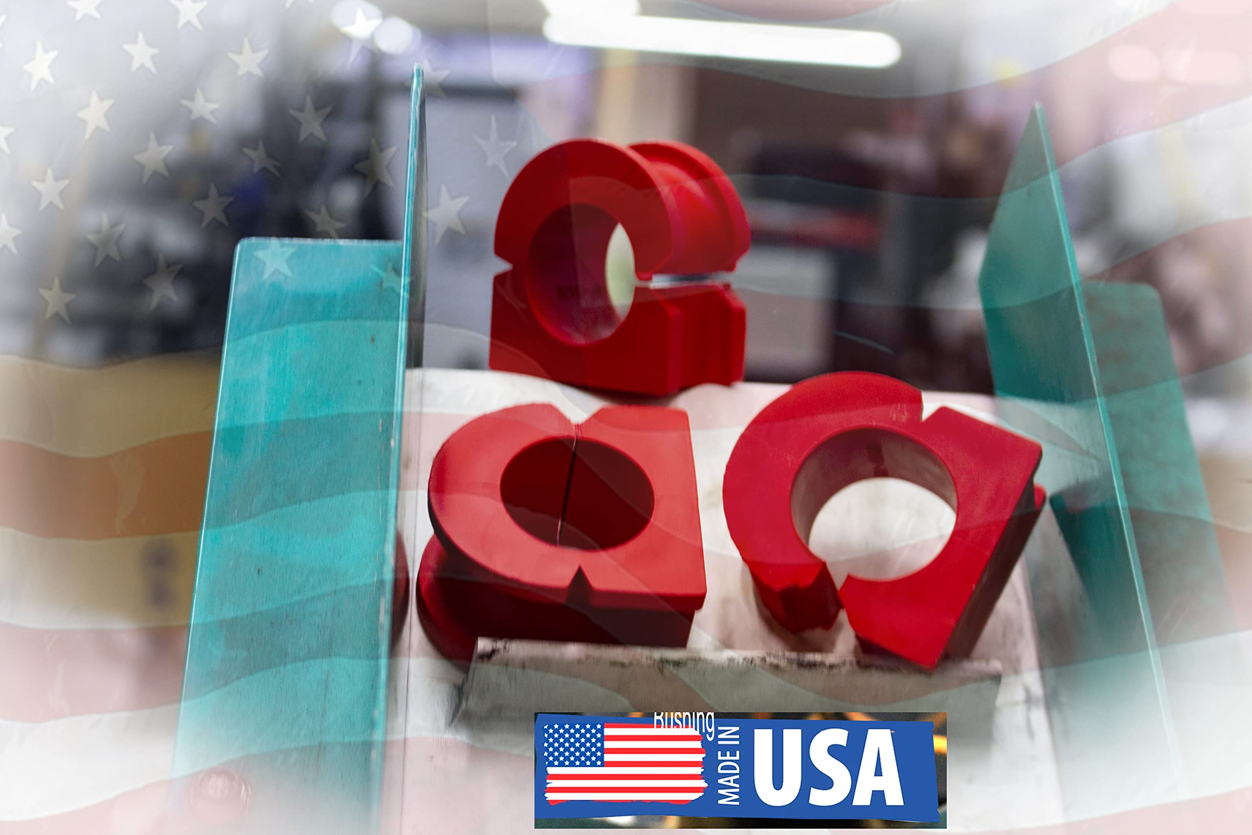 Suspension Dudes 4Pc Front Code Red Sway Bar Stabilizer Bracket/Bushing Kit Fits Escalade, Avalanche, Sierra Silverado 1500 2500