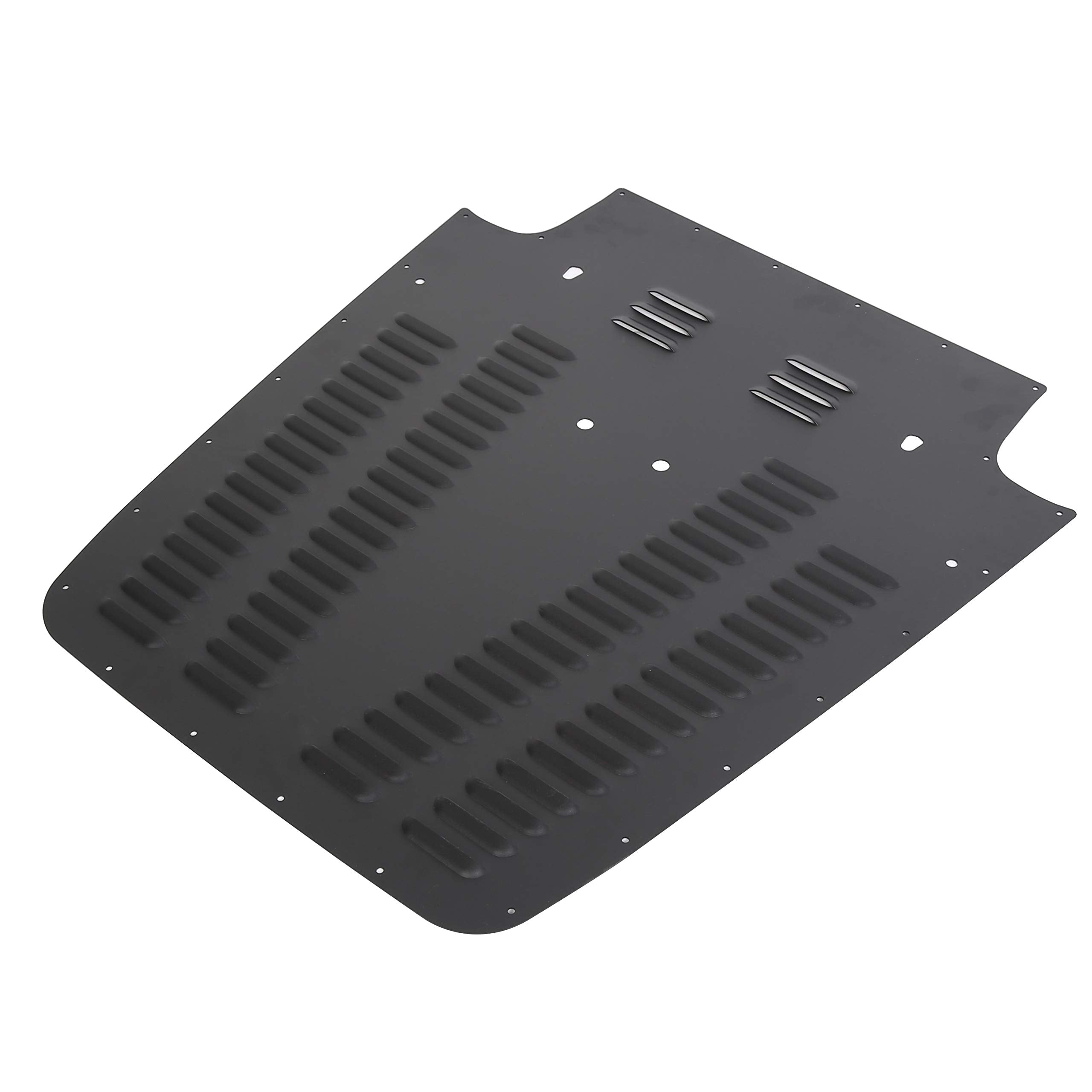 Ecotric Hood Louver Compatible With 1997-2002 Jeep Wrangler Tj Black Powder Coating Aluminum Vented Engine Vent Insert Radiator