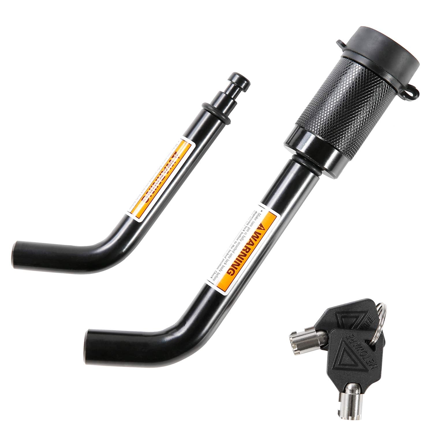 METOWARE Trailer Hitch Locks, 1/2 and 5/8 Diameter Dual Bent Pins for Class I-IV Hitches, Anti-Theft Hitch Lock for 1-1/4 2 and 