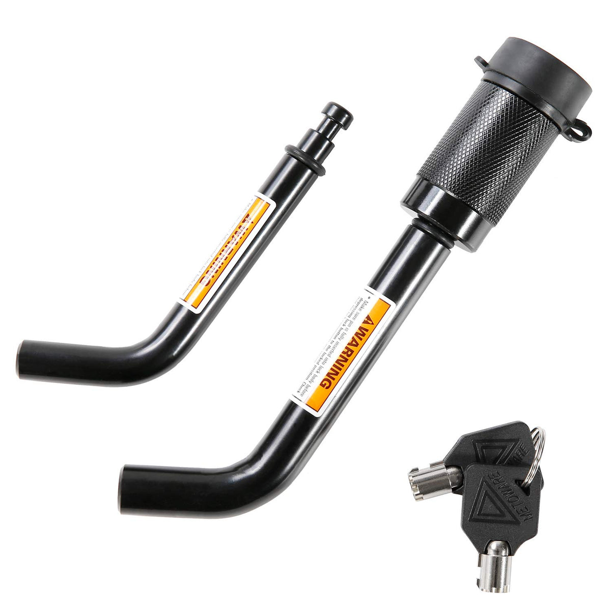 Metoware Trailer Hitch Locks, 1/2'' And 5/8'' Diameter Dual Bent Pins For Class I-Iv Hitches, Anti-Theft Hitch Lock For 1-1/4'' 