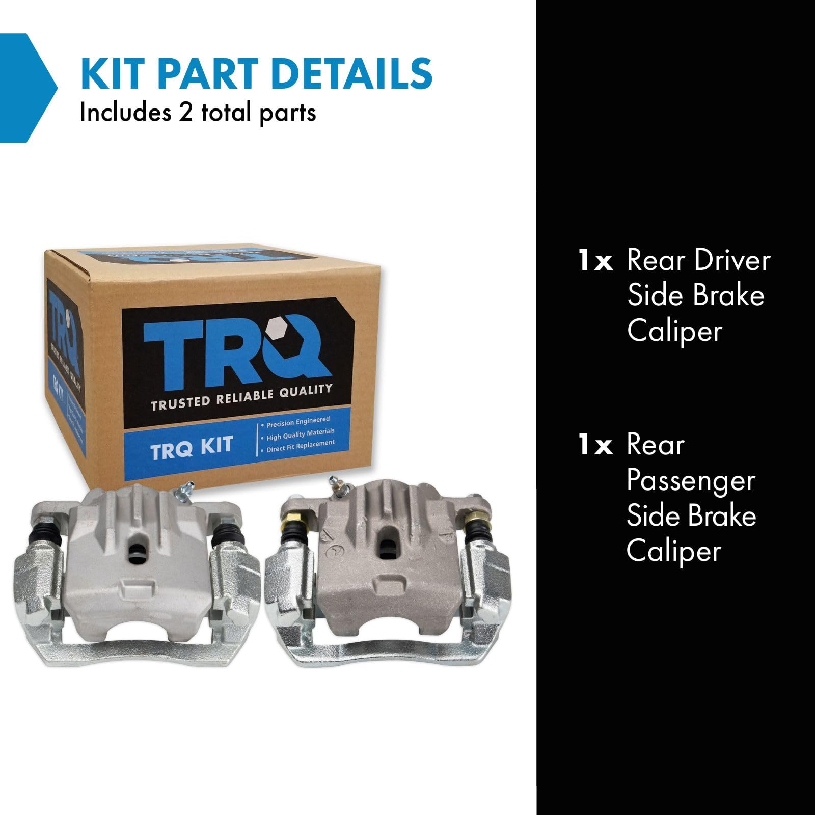 Trq Rear Brake Caliper Set Compatible With 2006-2009 Subaru Legacy Outback