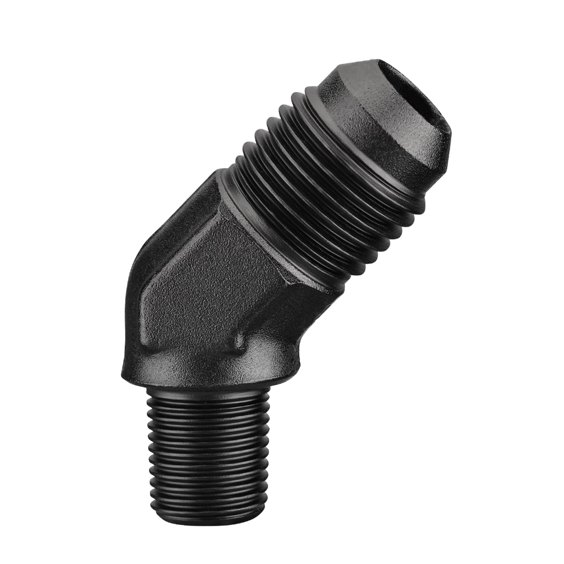 Evil Energy 6An Male Flare To 1/8'' Npt Pipe 45 Degree Fitting Adapter Aluminum Black