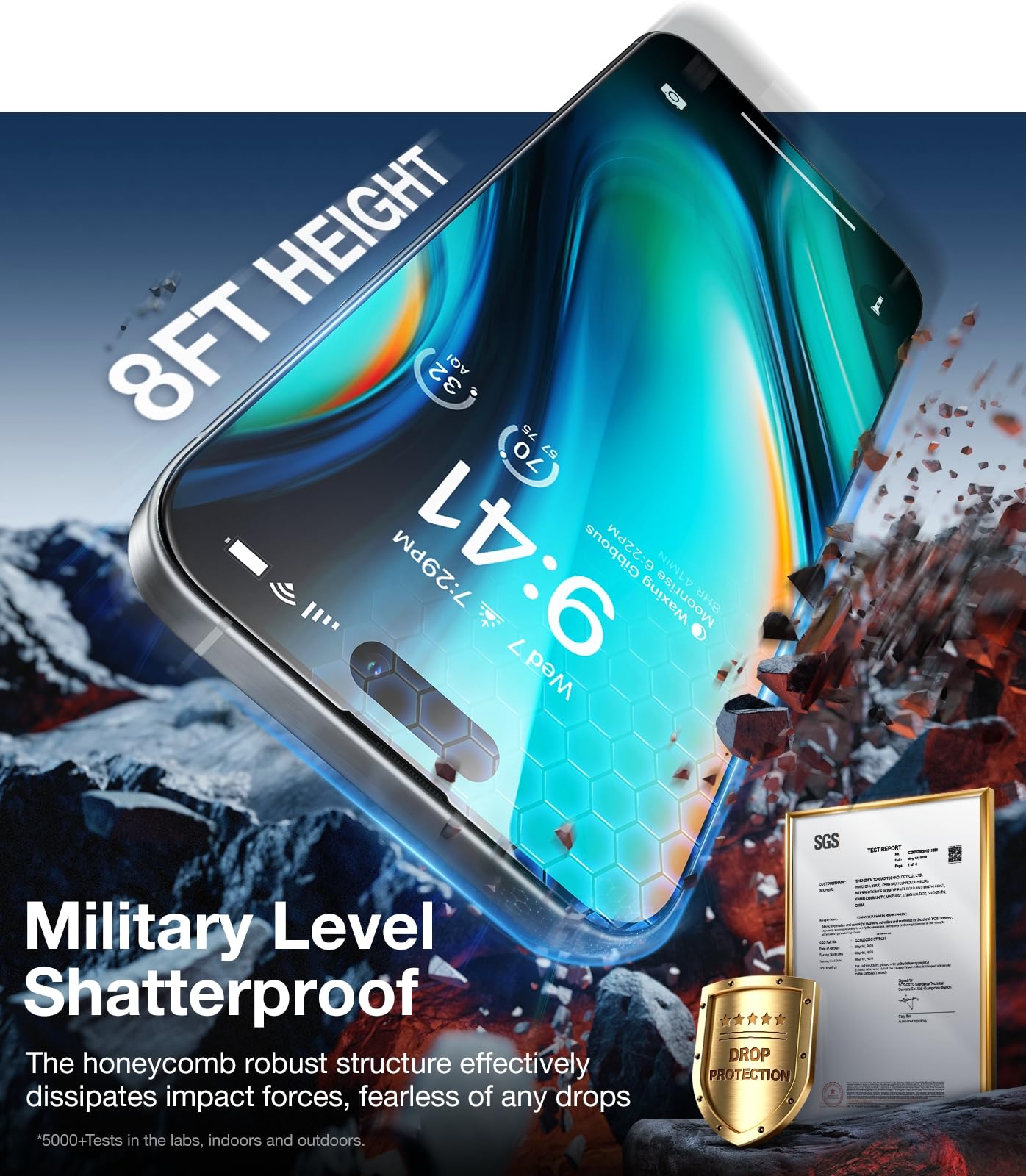 Ultraglass Ultra Top 9H+ Glass For Iphone 15 Pro Max Privacy Screen Protector [Invisible Privacy Armor] Screen Protector 15 Pro