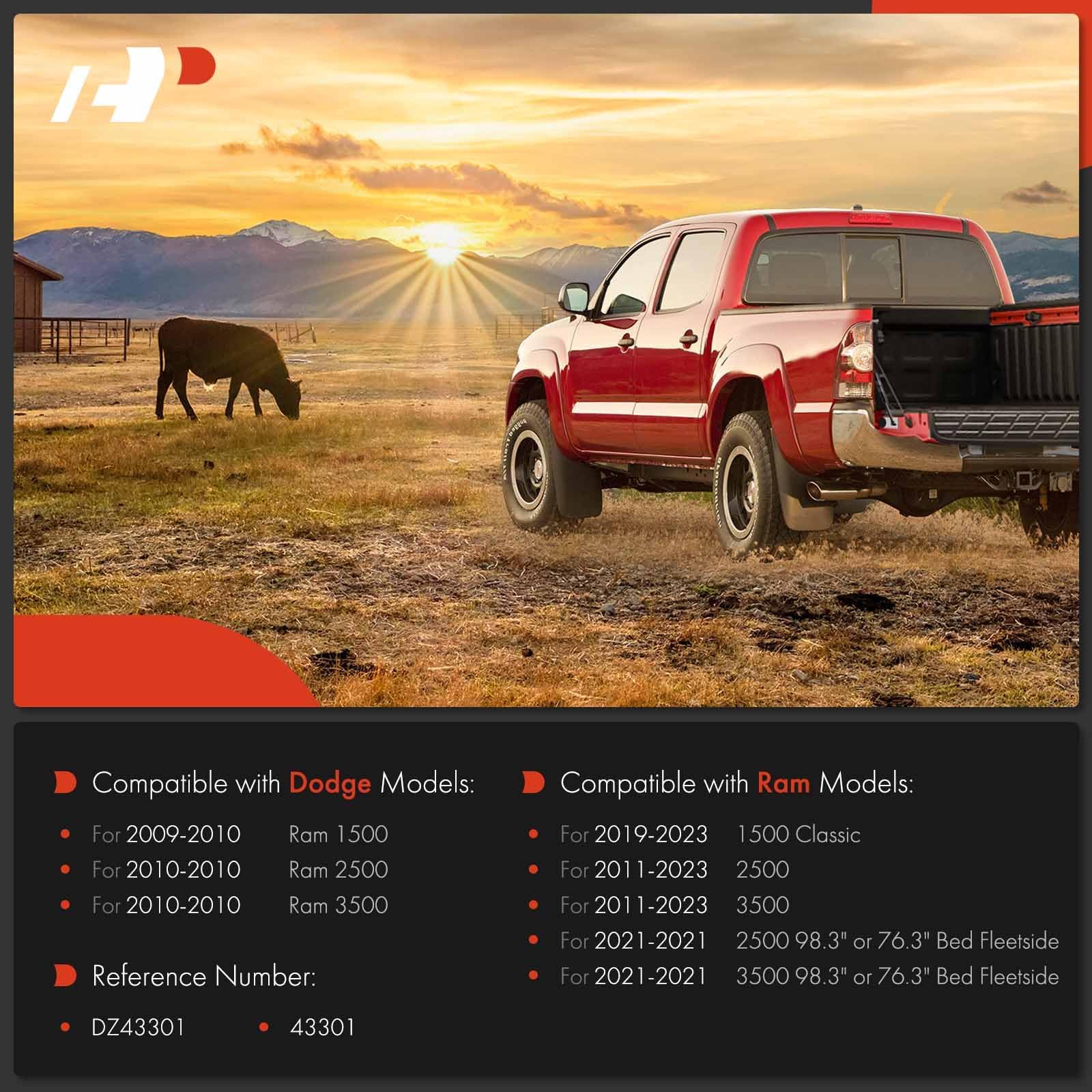 A-Premium Tailgate Assist Lift Supports Shock Struts Compatible With Dodge Ram 1500 2009-2010, Ram 2500/Ram 3500 2010 & Ram 1500