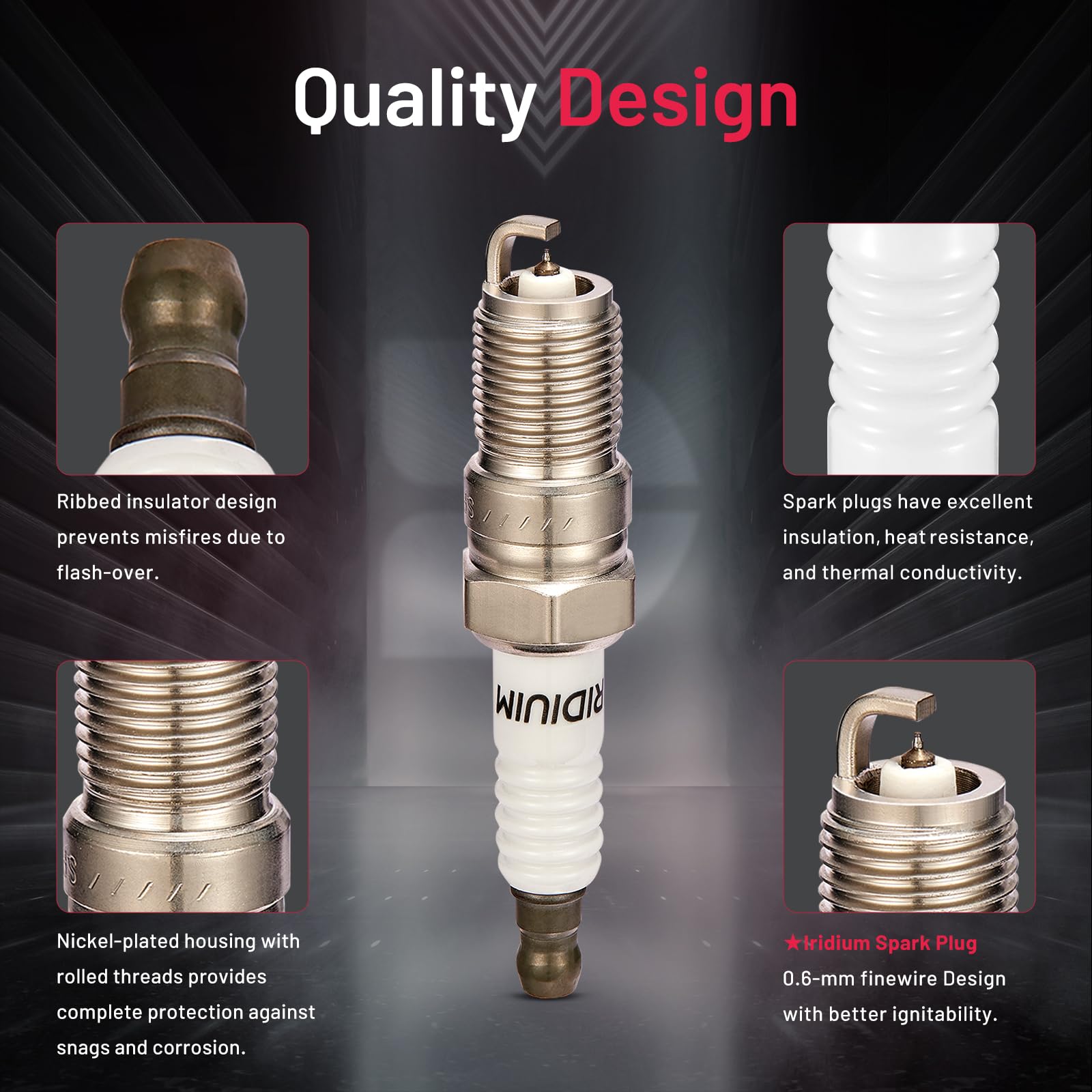 Bdfhyk Set Of 8 Spark Plug Compatible With Crown Victoria E250 E350 E450 F150,Audi A8 A8 Quattro,Lincoln Navigator, Replacement