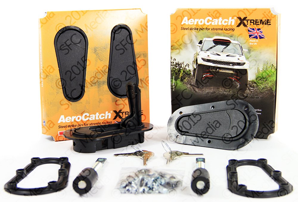Aerocatch 125-4000 Xtreme Below Panel Flush Hood Latch And Pin Kit - Black