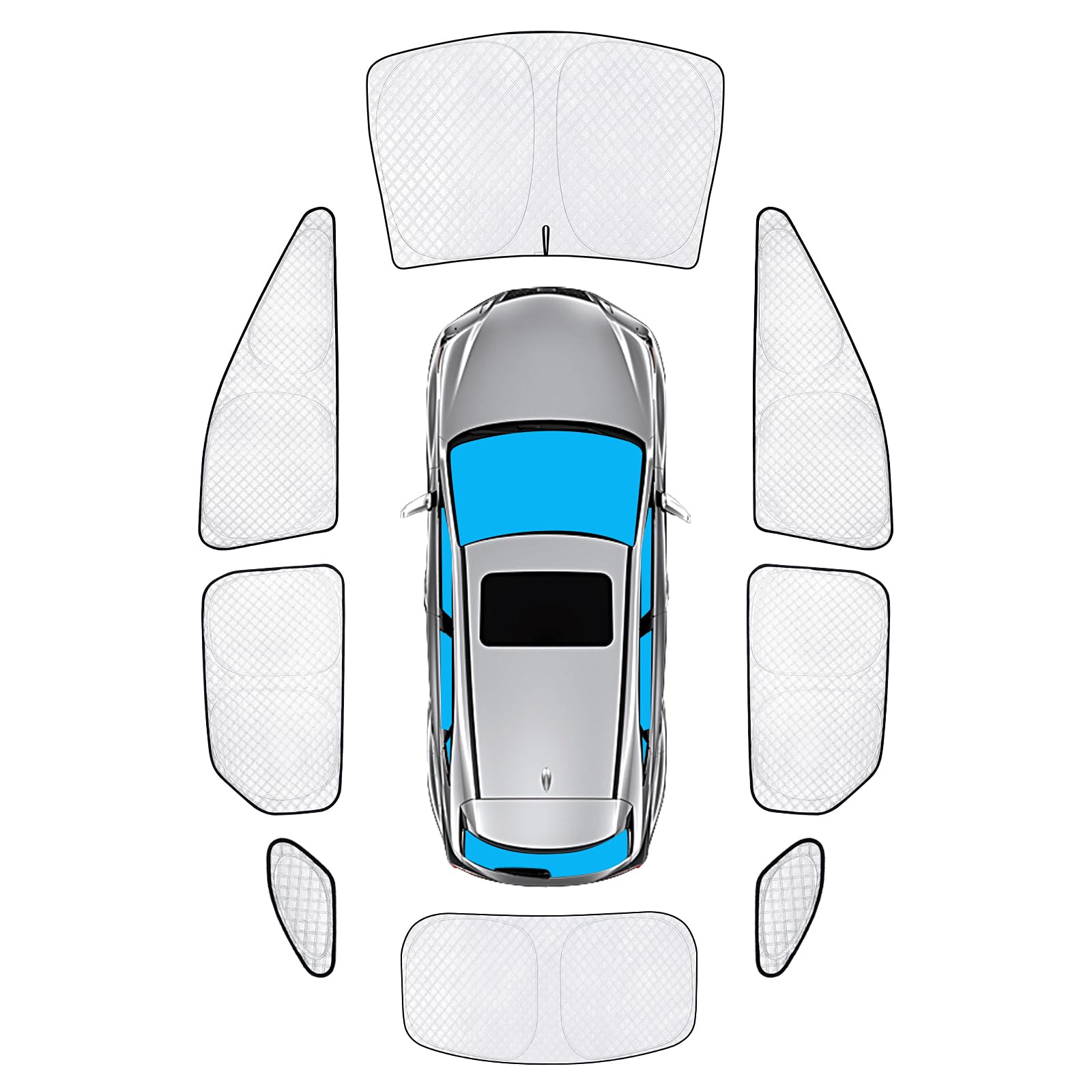Kmf Windshield Sun Shade Replacement For Lexus Rx Accessories 2016-2022, Side Window Sun Shade Cover Sun Visor Shield Cover,Rear