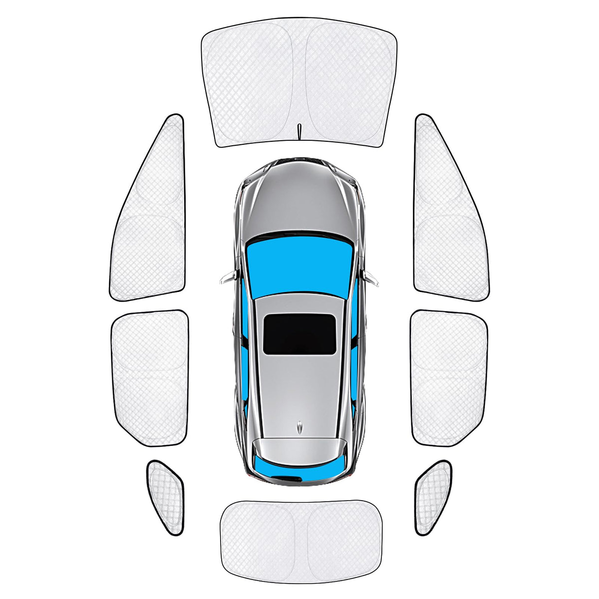 Kmf Windshield Sun Shade Replacement For Lexus Rx Accessories 2016-2022, Side Window Sun Shade Cover Sun Visor Shield Cover,Rear