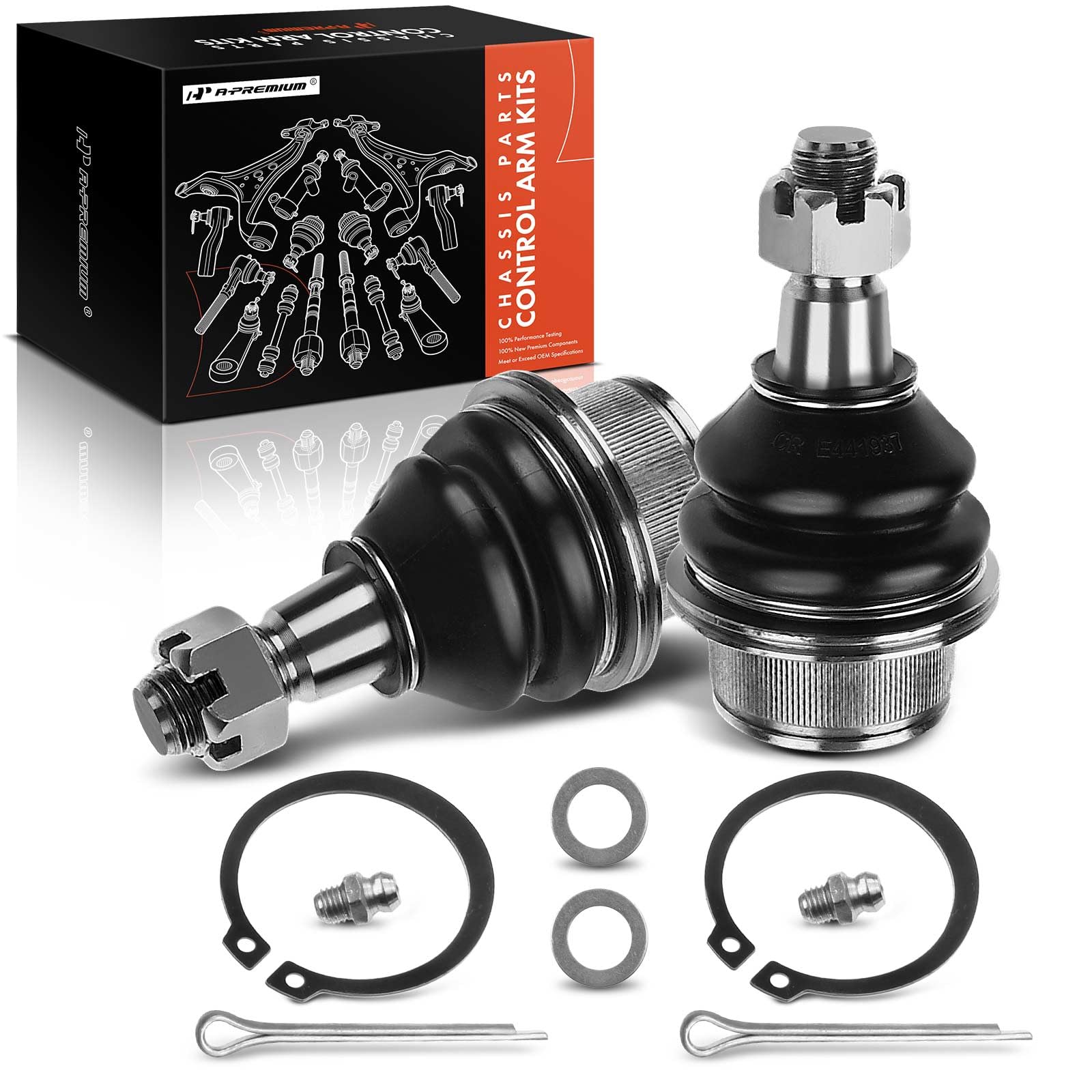 A-Premium 2 x Front Lower Ball Joint, Compatible with Chevy GMC Cadillac - 1999-2016 - Silverado 1500, Sierra 1500, Tahoe, Yukon XL, Suburban, Express, Escalade ESV EXT, Savana, Avalanche