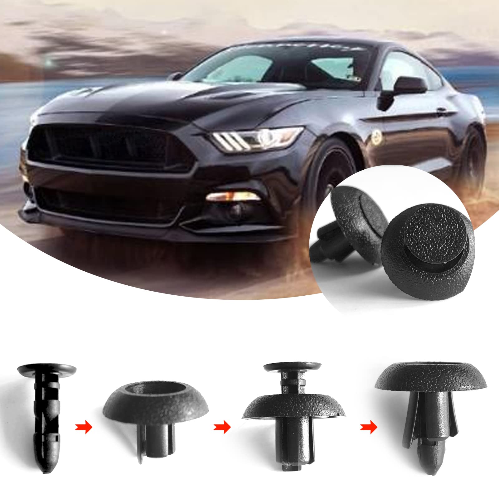 20pcs Engine Cover Clips Grille Push-Type Retainer Fasteners 7mm Replacement for Toyota Land Cruiser Camry Lexus GS350 GX460 904
