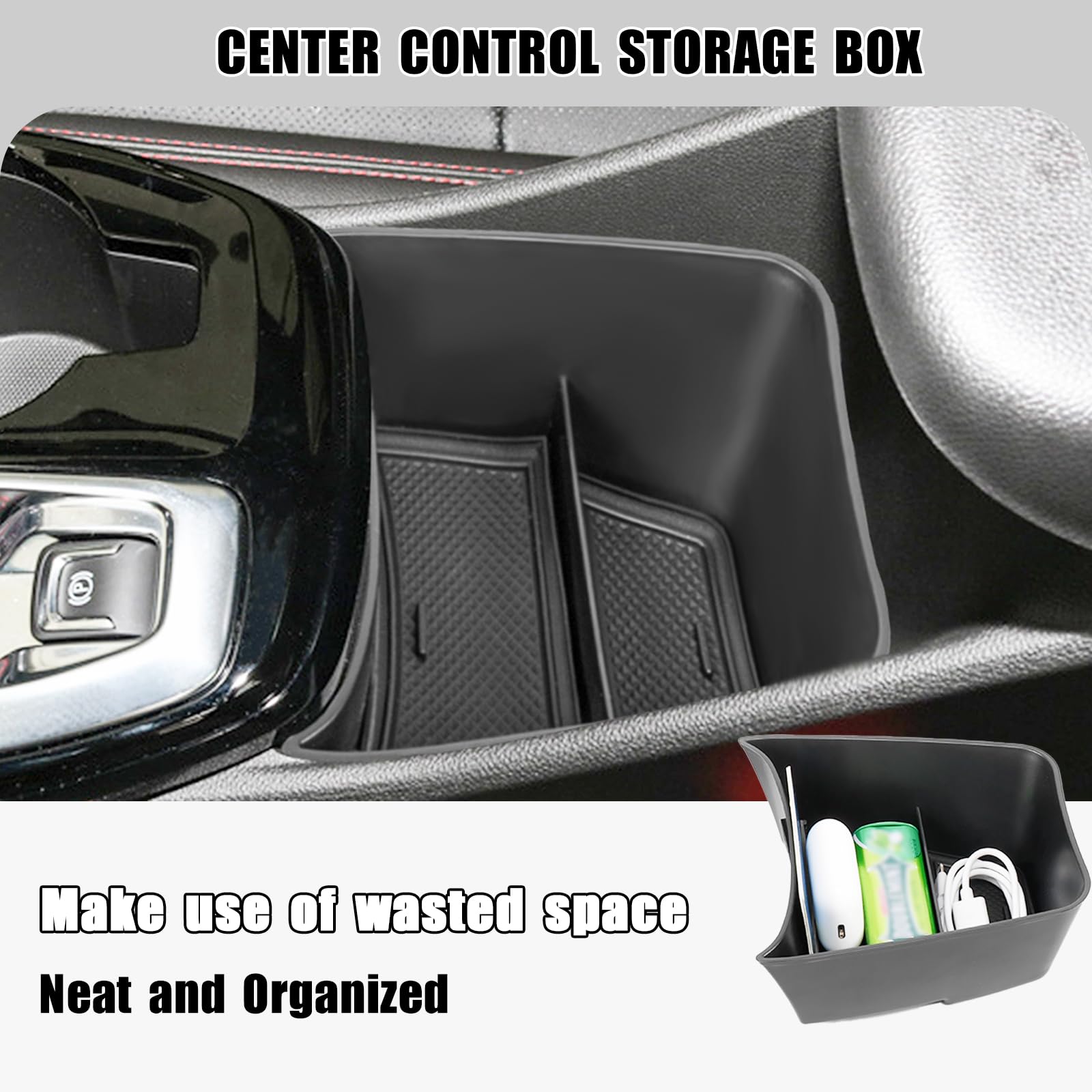 Neepiar Center Console Organizer Compatible with 2023 2024 Chevy Trax Armrest Storage Box and Center Console Middle Storage Tray
