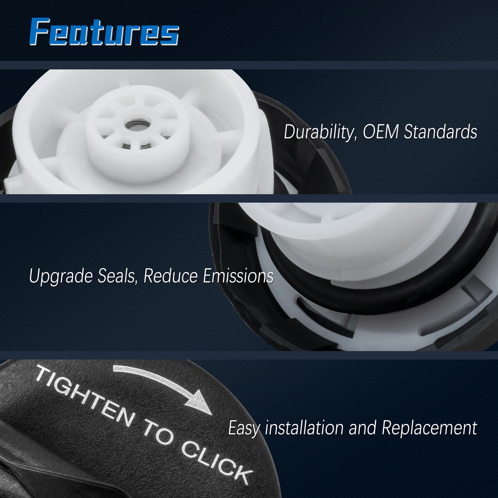 52030377Ab Gas Cap Fuel Cap For 1998-2021 Jeep Dodge Ram Chrysler,Wrangler Jk/Tj,Liberty,Challenger,Grand Cherokee,Town And Coun