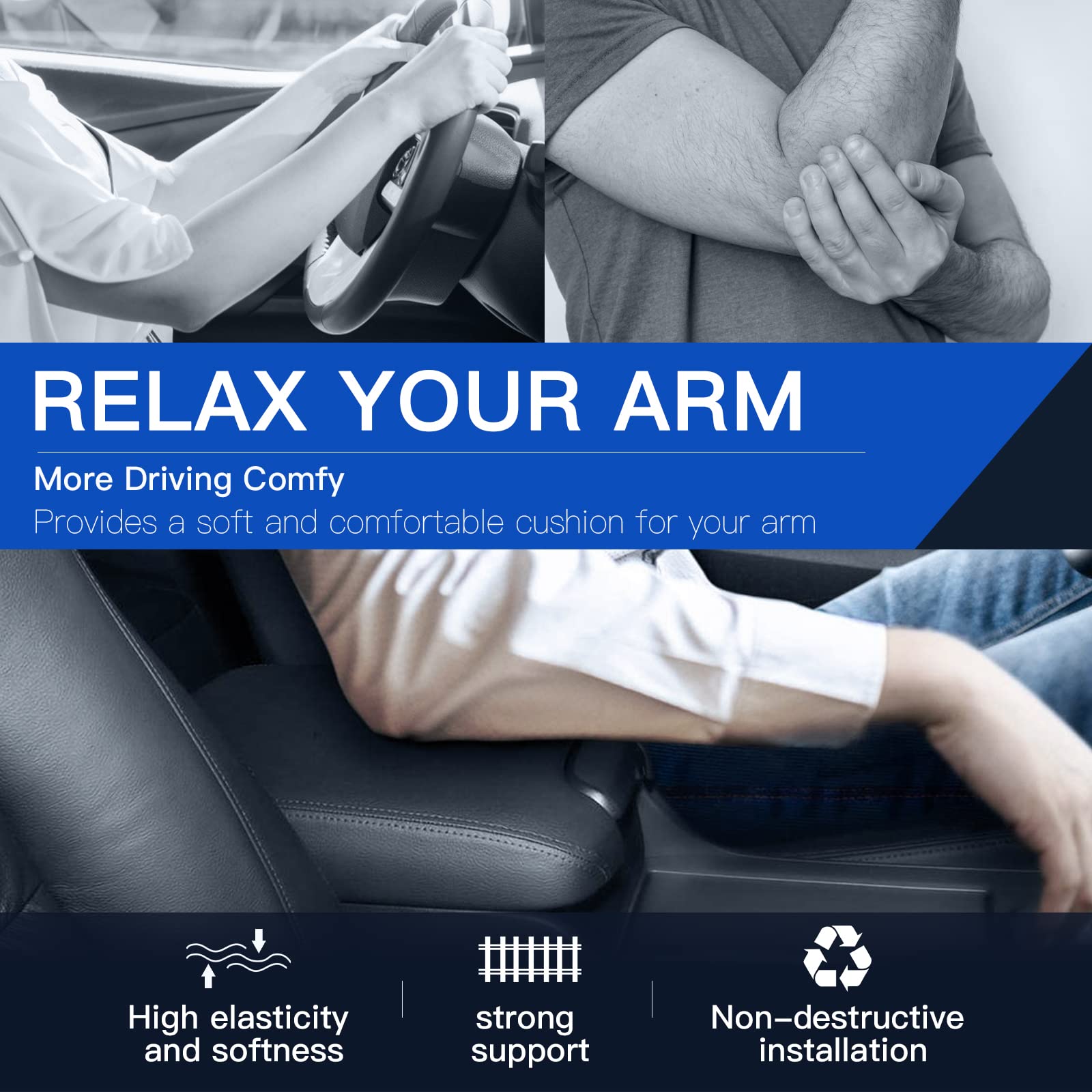 LUJUNTEC Center Console Armrest Latch Lid with Skin Cover fits 1999-2001 For Volkswagen For Beetle;1999-2005 For Volkswagen For