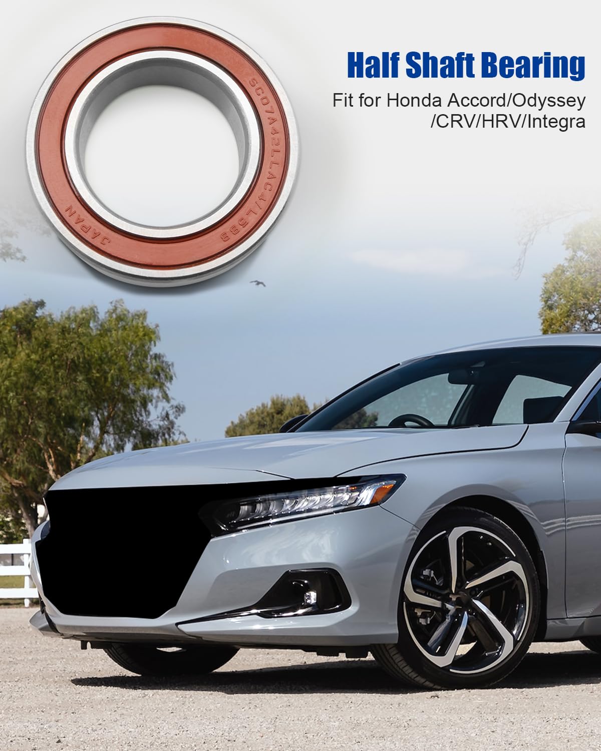 ANODZU 91057-SR3-008 Half Shaft Bearing, Fit for Honda Accord City Civic CR-V HR-V Integra Odyssey