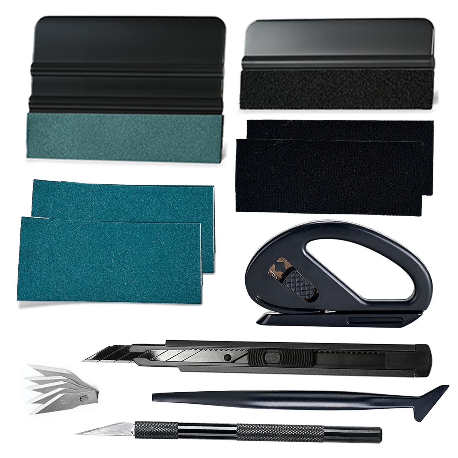 Newishtool Car Window Film Tinting Tools, Auto Window Tint Tool Kit, Felt Squeegee Vinyl Cutter Wrap Tools For Graphic Sign Maki