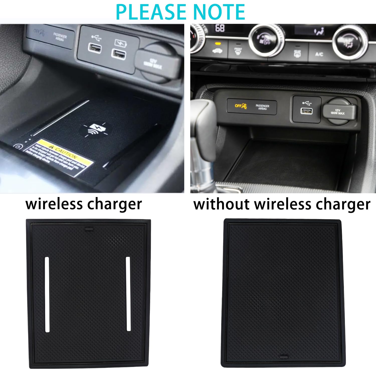 Locoy Center Console Liner For Honda Civic Accessories 11Th Gen Sedan 2022 2023 2024 2025 Cup Holder Mat, Coaster Trim, Door Slo