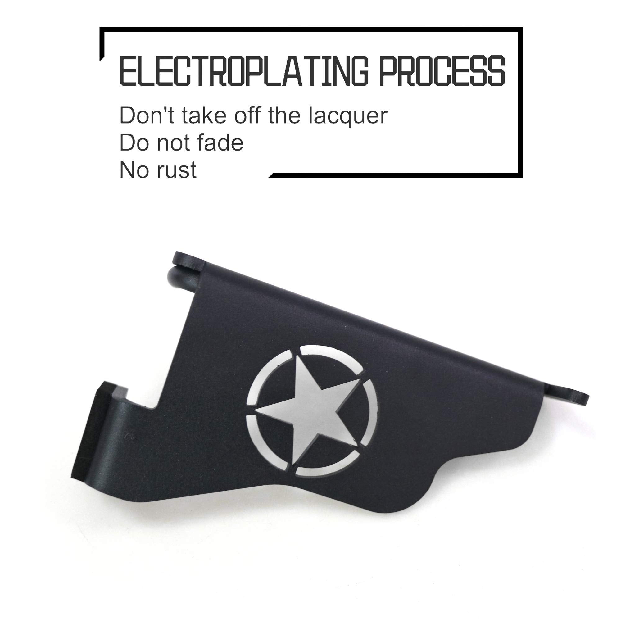 Sukemichi Black Steel Front Foot Pegs For 1997-2006 Jeep Wrangler Tj Exterior Door Hinge Foot Peg Rest Pedal- 1 Pair