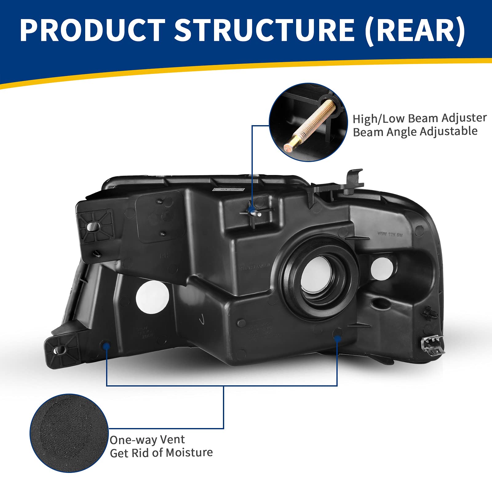 Autosaver88 Headlight Assembly Compatible With 2004 2005 2006 2007 2008 Ford F150 F-150 04-08/2006-2008 Lincoln Mark Lt Headlamp