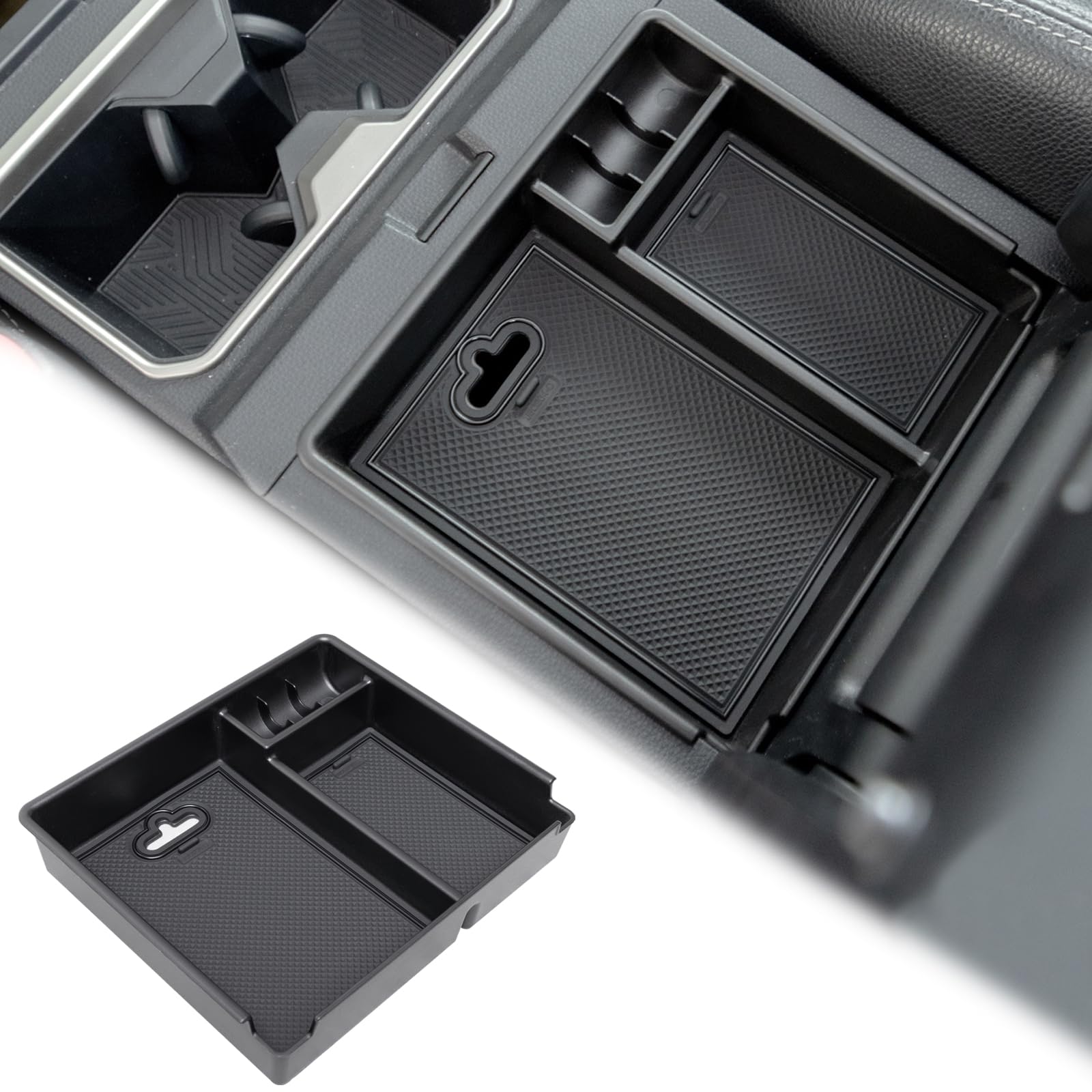Jdmcar Center Console Organizer Compatible With 2025 Toyota 4Runner Accessories, Insert Abs Materials Tray, Armrest Box Secondar