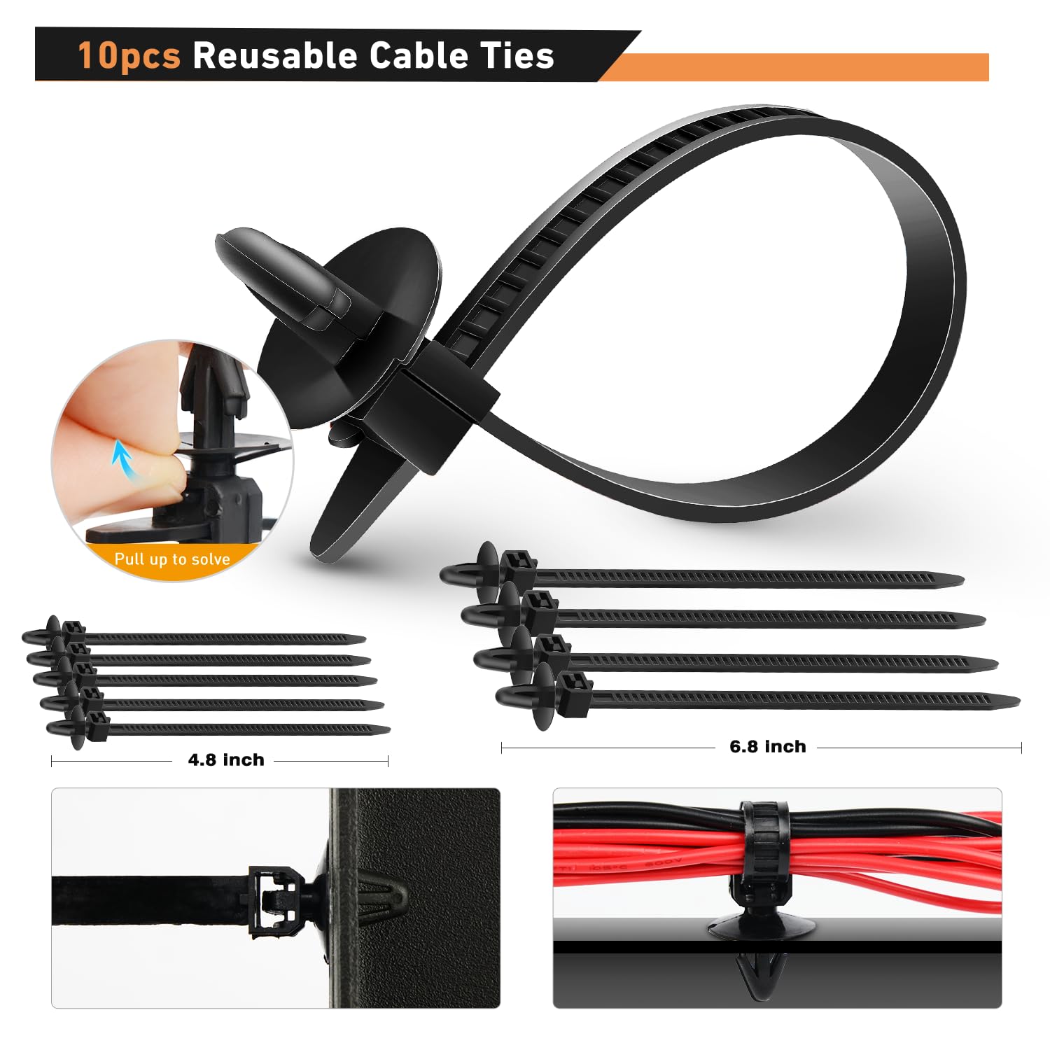 Gooacc 855Pcs Car Push Retainer Clips & Auto Fasteners Assortment -16 Most Popular Sizes Nylon Bumper Fender Rivets With Cable T